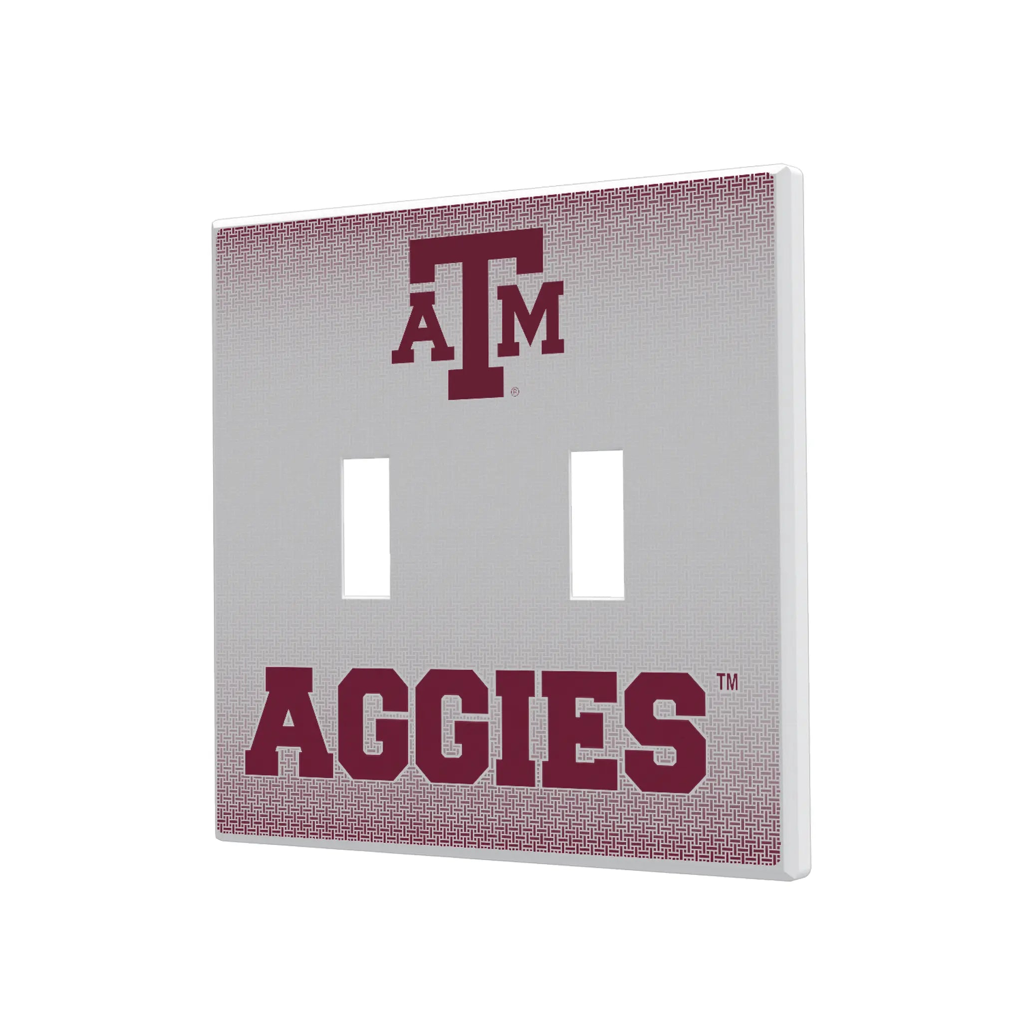 Texas A&M University Aggies Linen Hidden-Screw Light Switch Plate