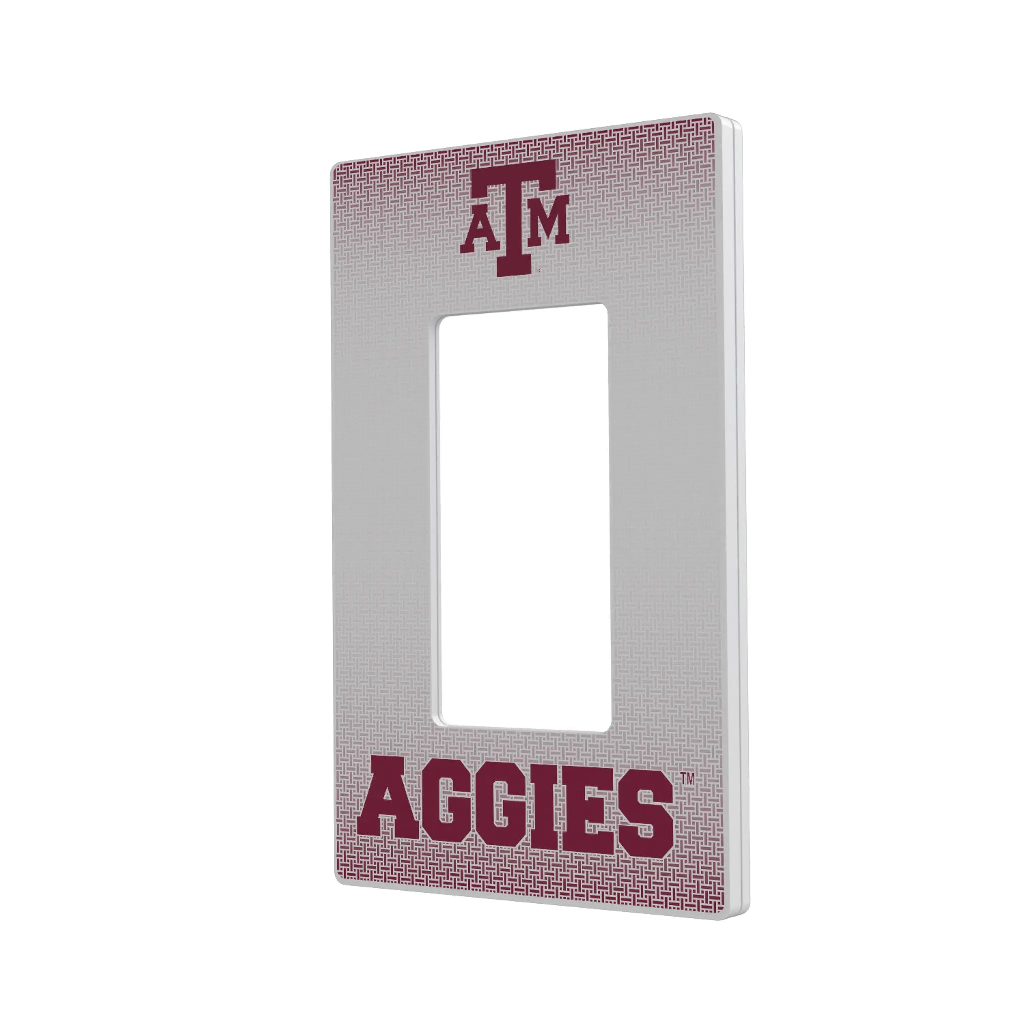 Texas A&M University Aggies Linen Hidden-Screw Light Switch Plate