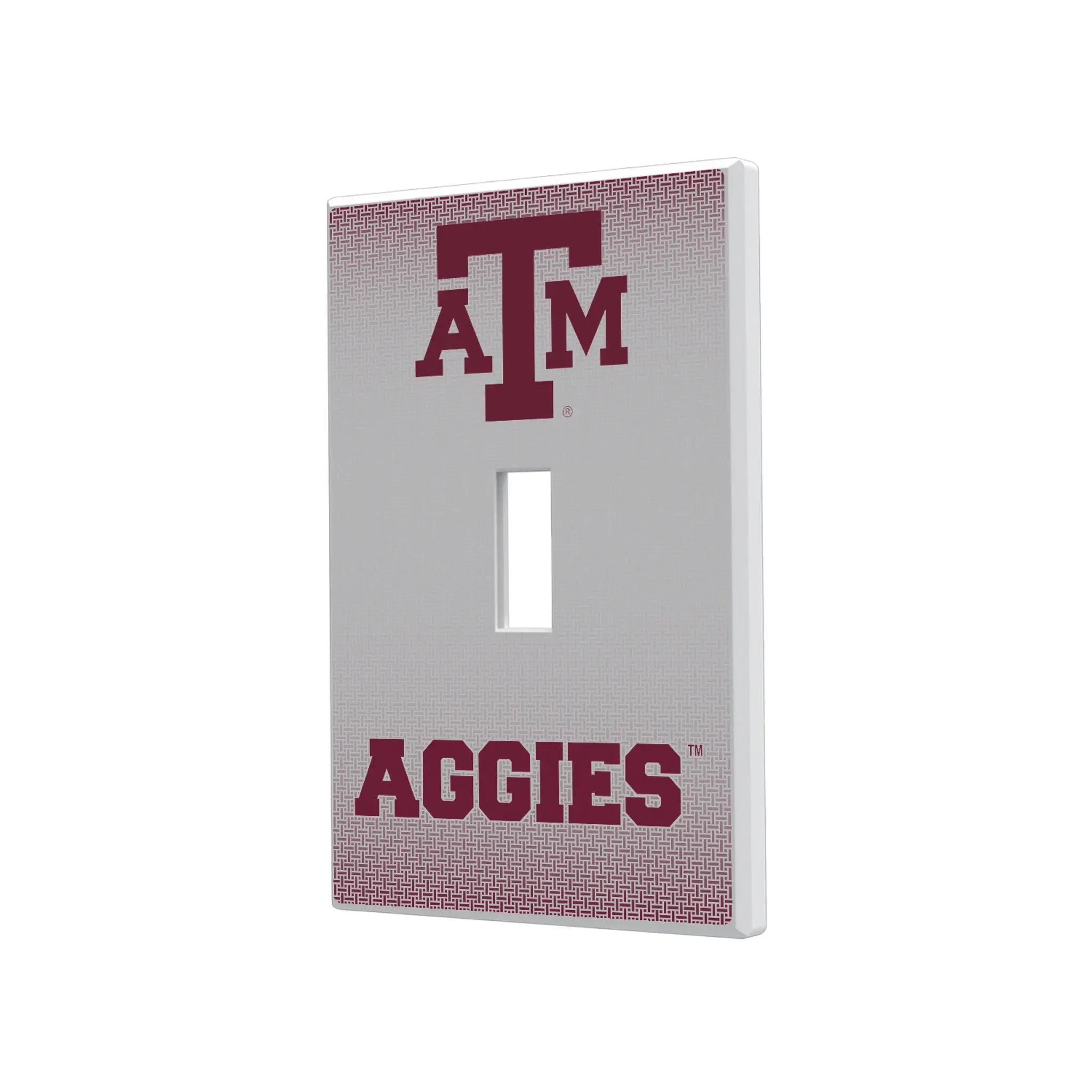 Texas A&M University Aggies Linen Hidden-Screw Light Switch Plate