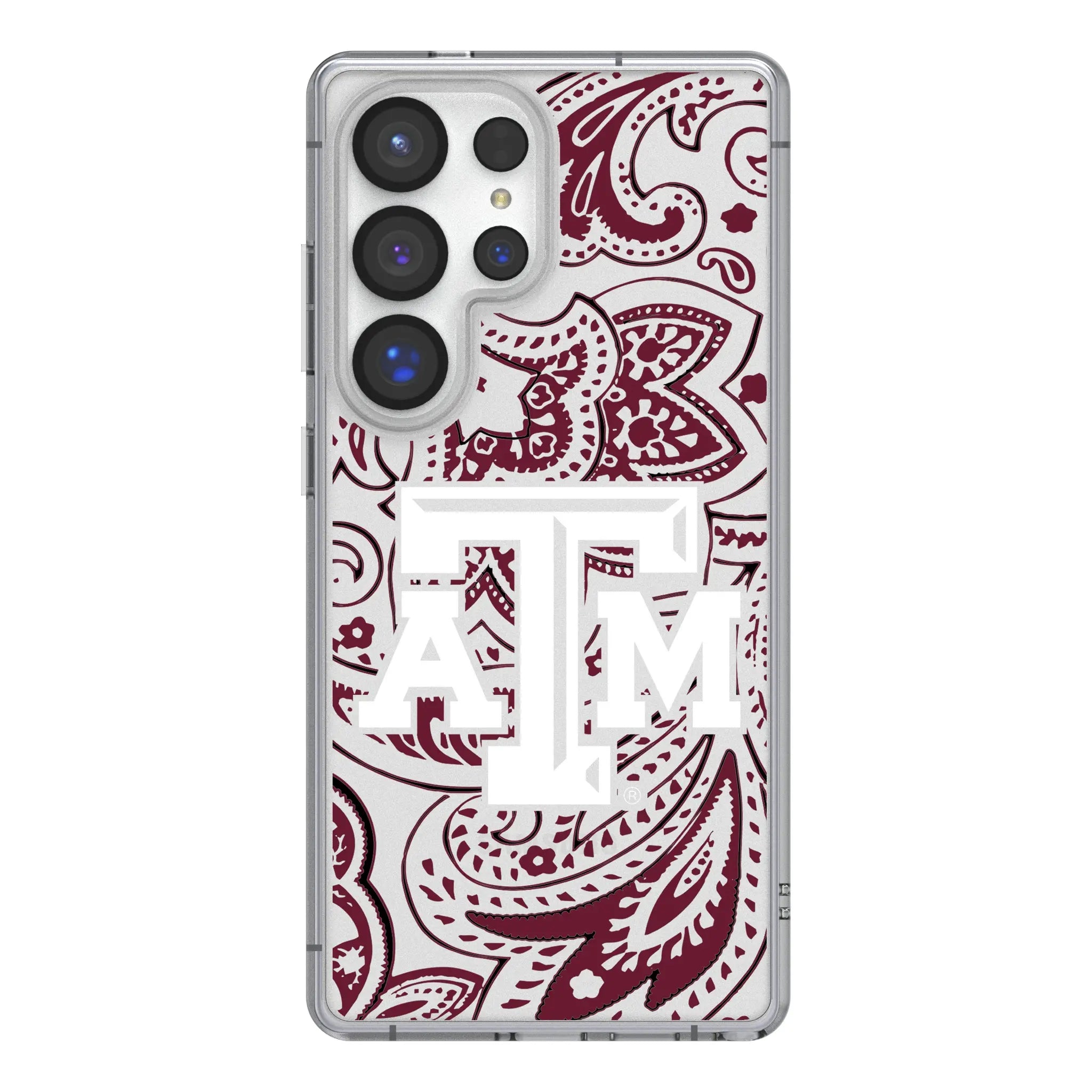 Texas A&M University Aggies Paisley Clear Phone Case for Samsung Galaxy