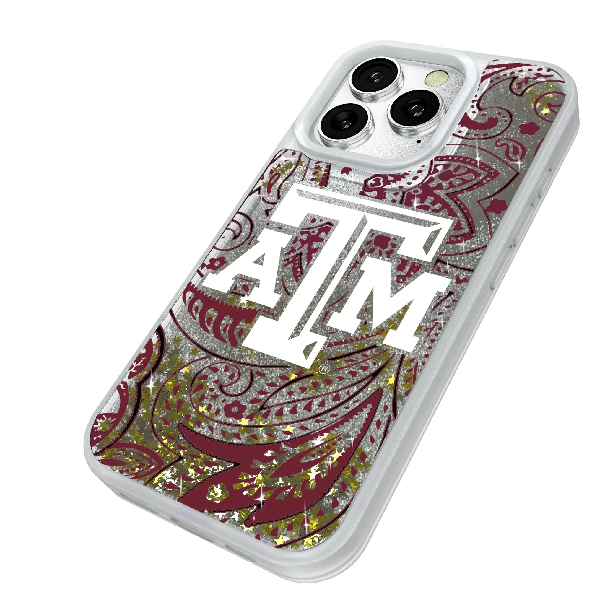 Texas A&M University Aggies Paisley Glitter Phone Case