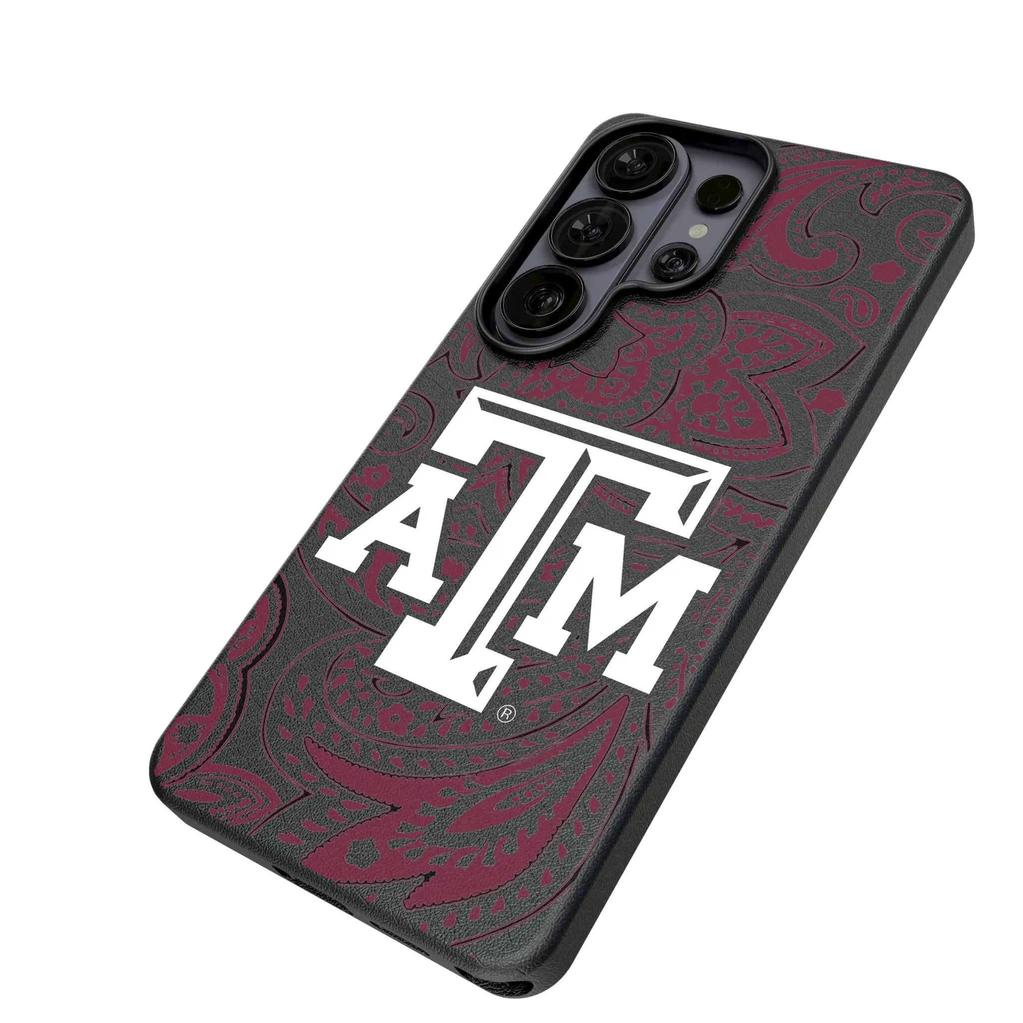 Texas A&M University Aggies Paisley MagSafe Compatible Phone Case for Samsung Galaxy