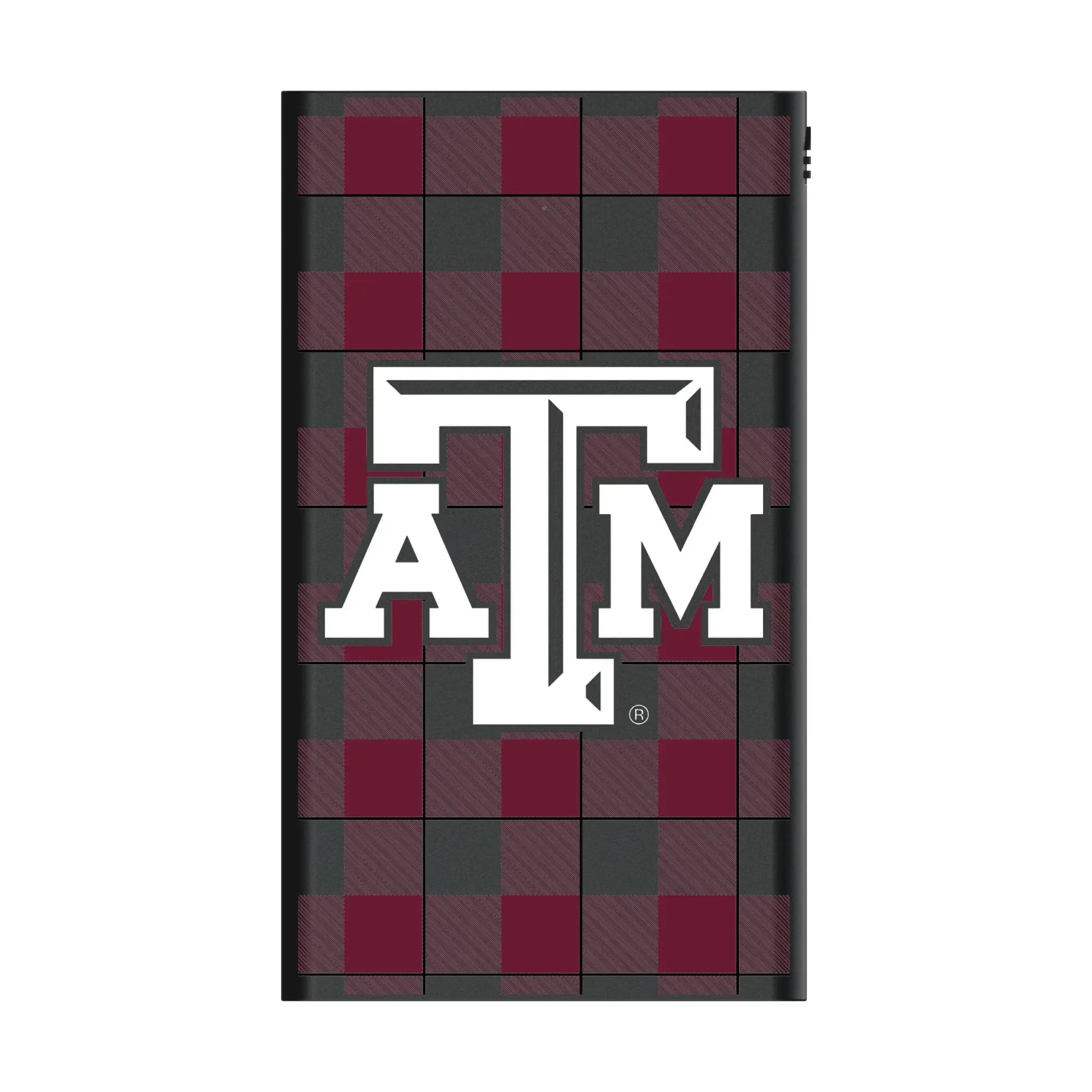 Texas A&M University Aggies Plaid 5000mAh Flat Powerbank