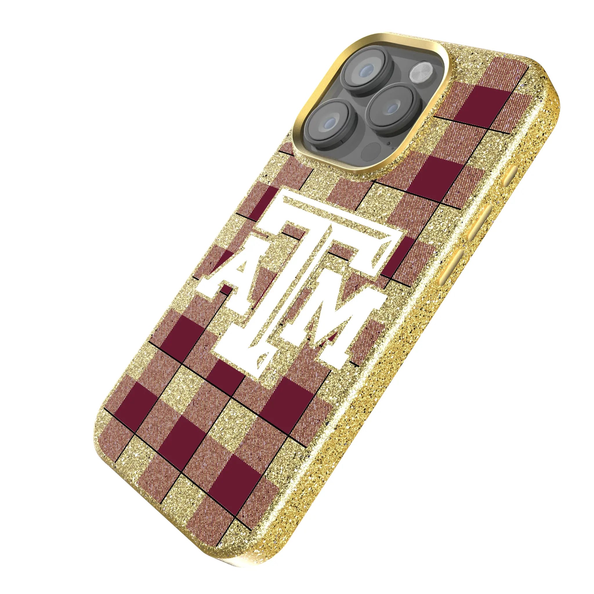 Texas A&M University Aggies Plaid Bling Phone Case