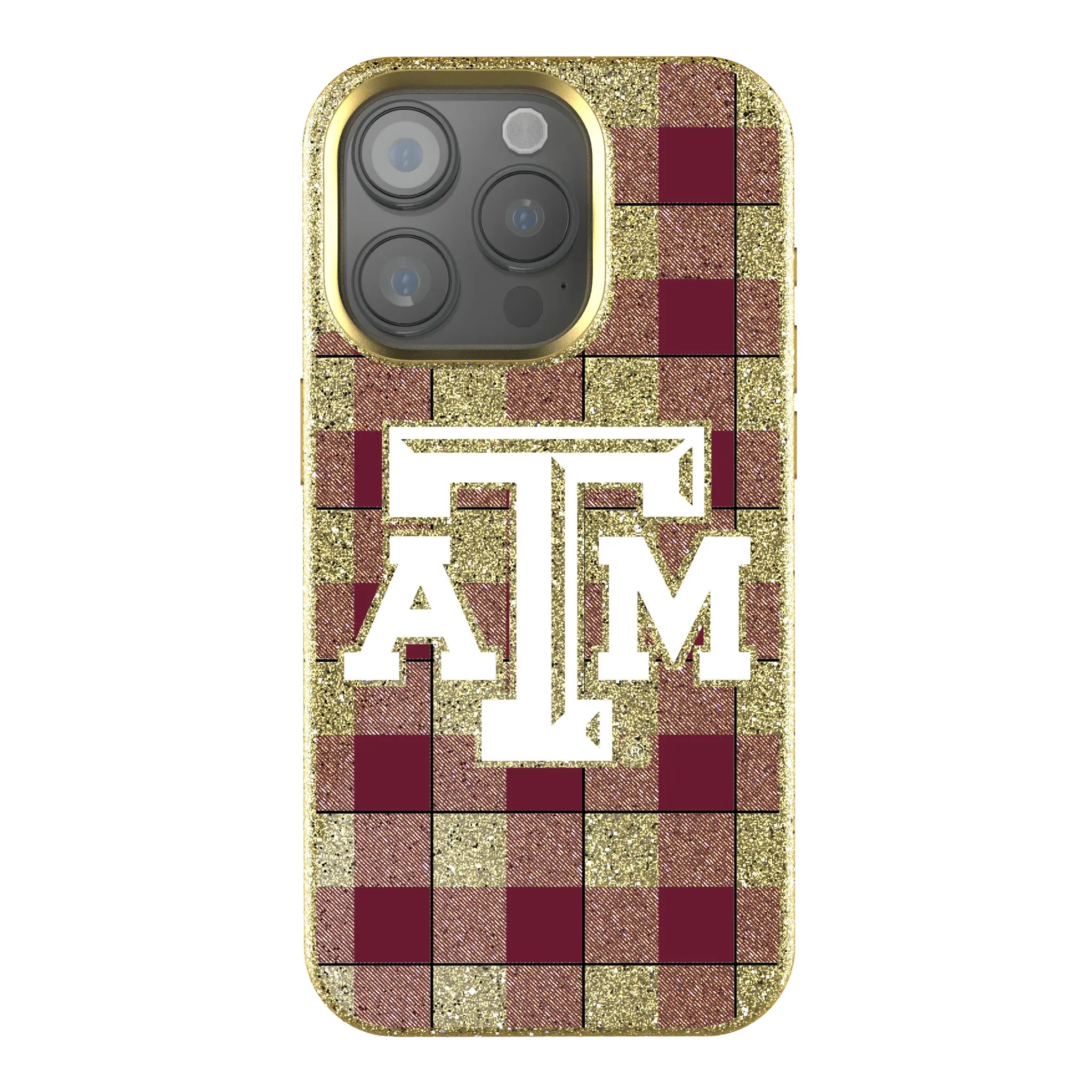 Texas A&M University Aggies Plaid Bling Phone Case