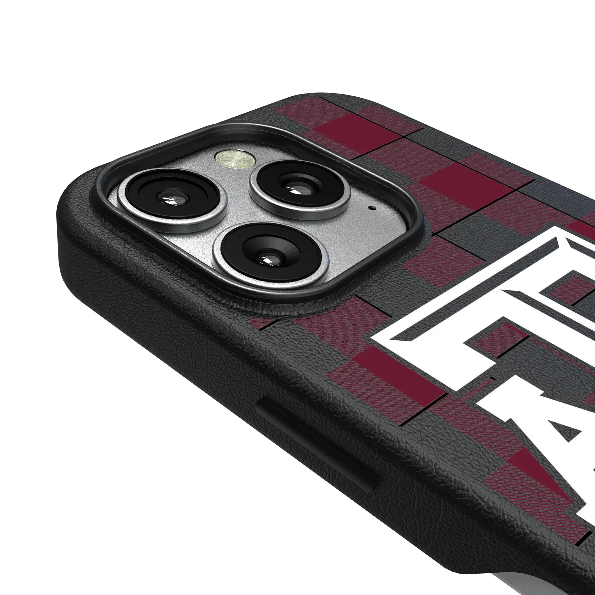 Texas A&M University Aggies Plaid MagSafe Compatible Phone Case for Apple iPhone