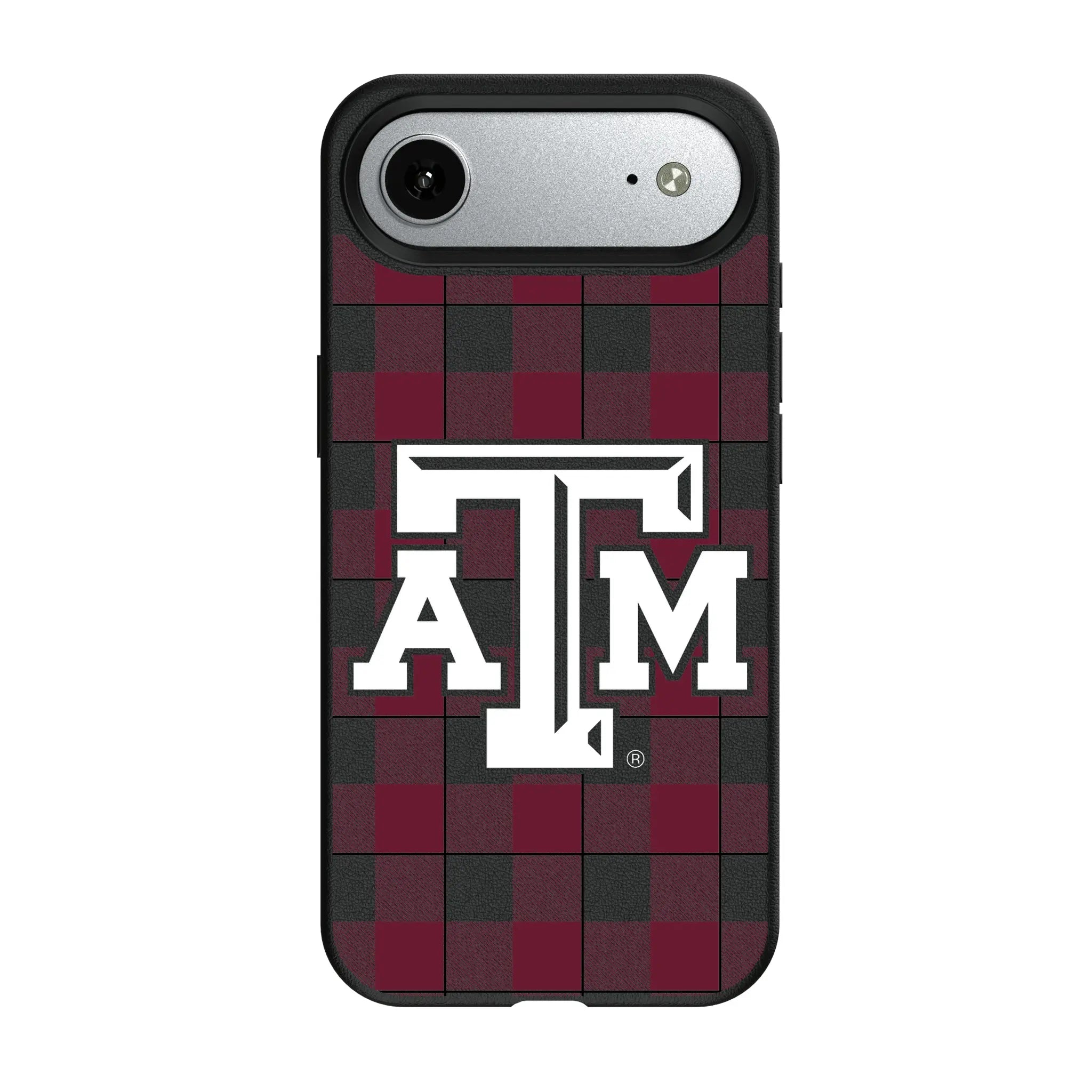 Texas A&M University Aggies Plaid MagSafe Compatible Phone Case for Apple iPhone