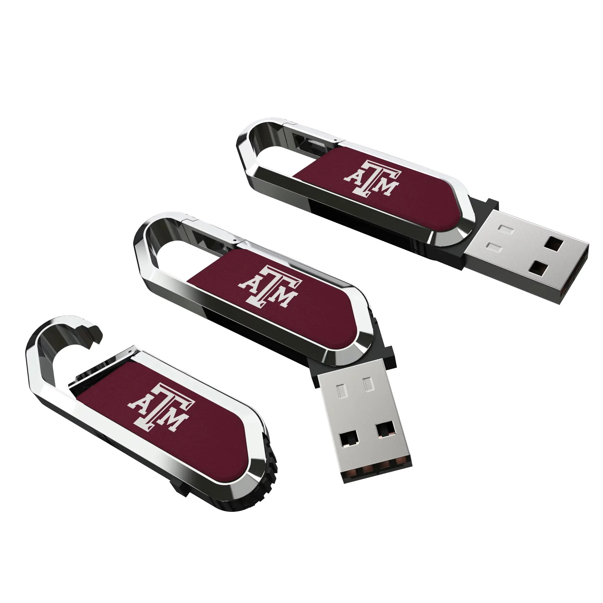 Texas A&M University Aggies Solid USB 32GB Clip Style Flash Drive