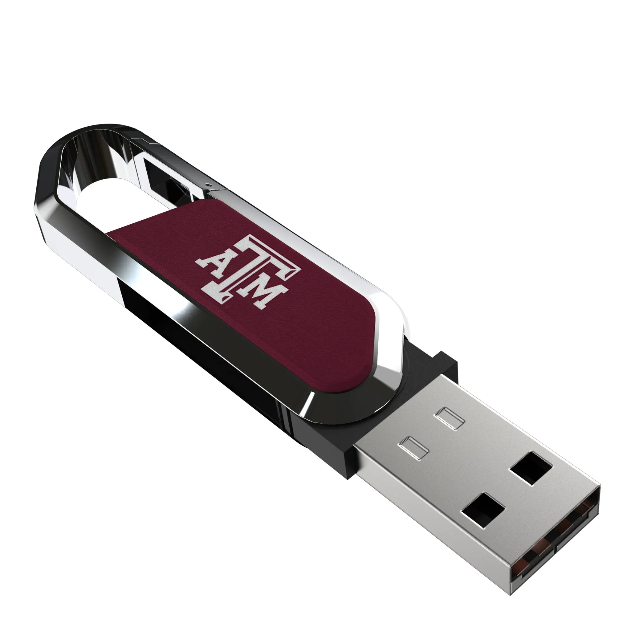 Texas A&M University Aggies Solid USB 32GB Clip Style Flash Drive