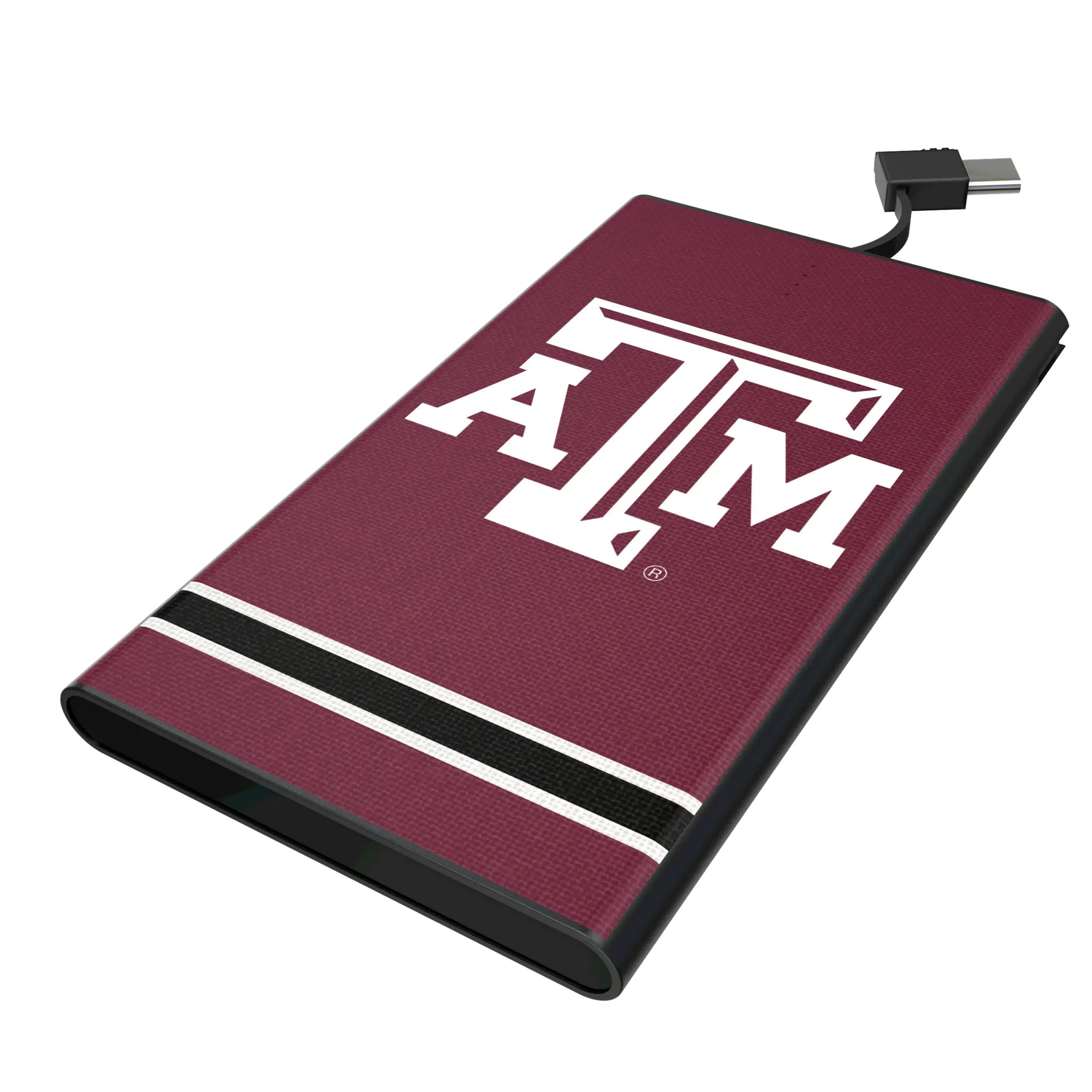 Texas A&M University Aggies Stripe 5000mAh Flat Powerbank