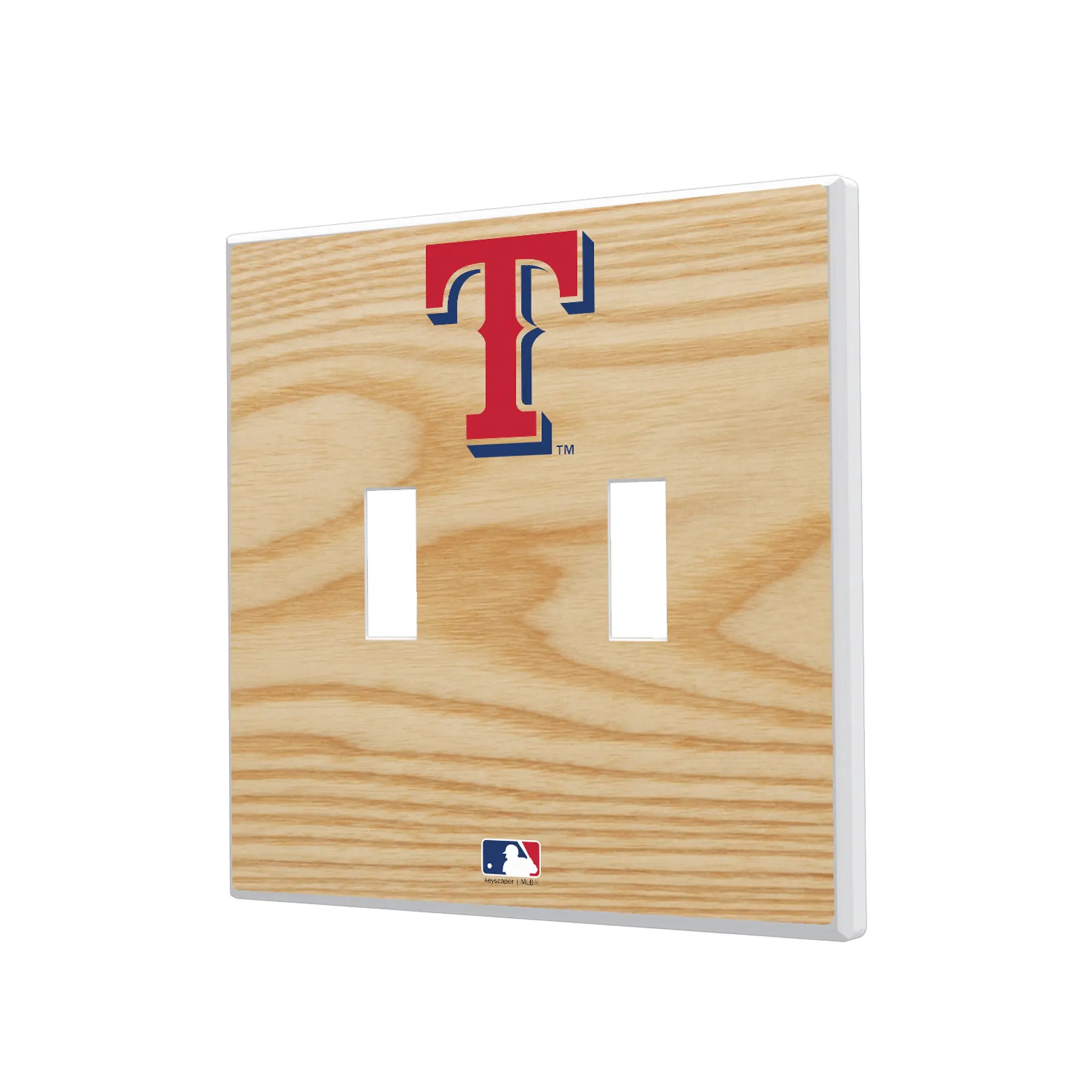 Texas Rangers Baseball Bat Hidden-Screw Light Switch Plate