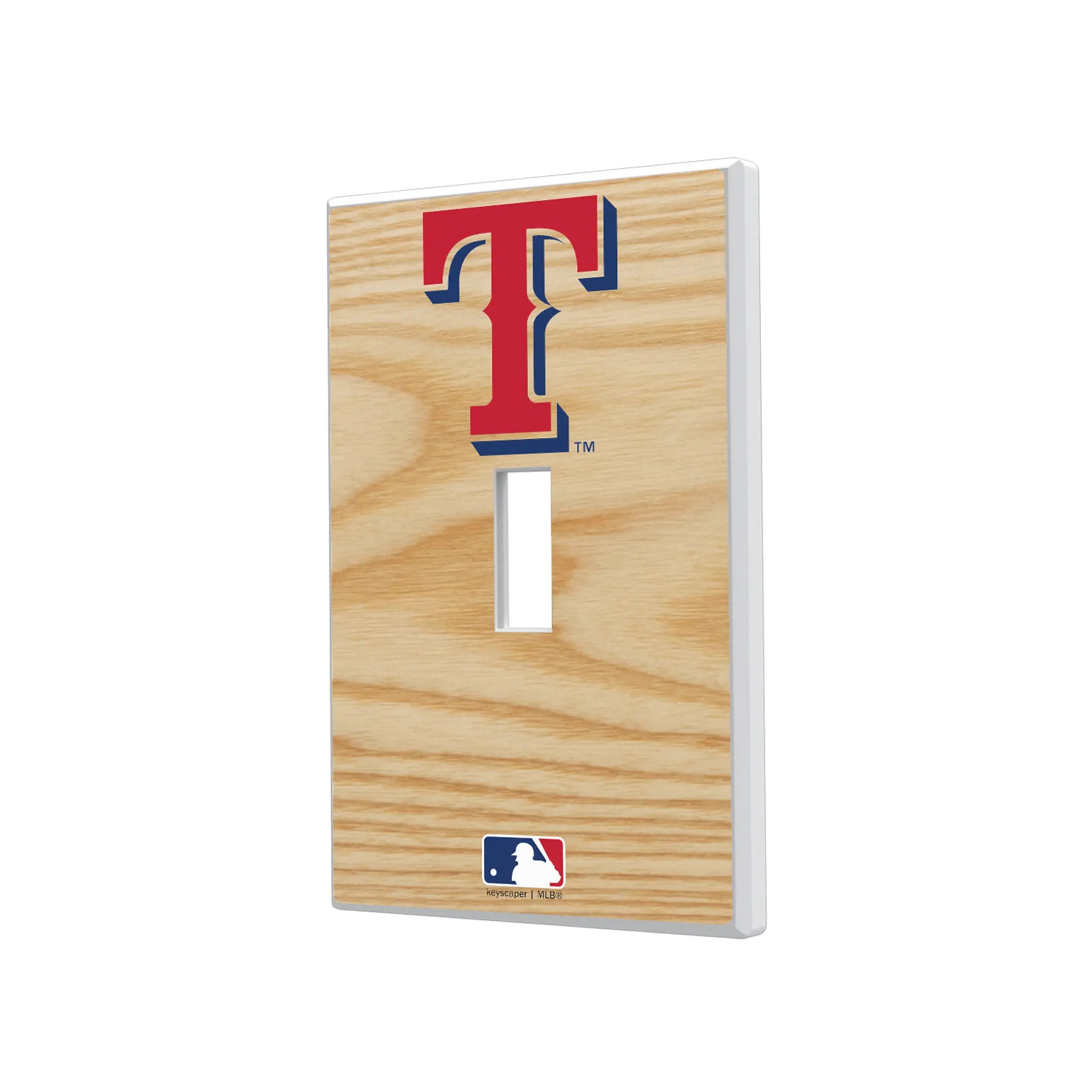Texas Rangers Baseball Bat Hidden-Screw Light Switch Plate