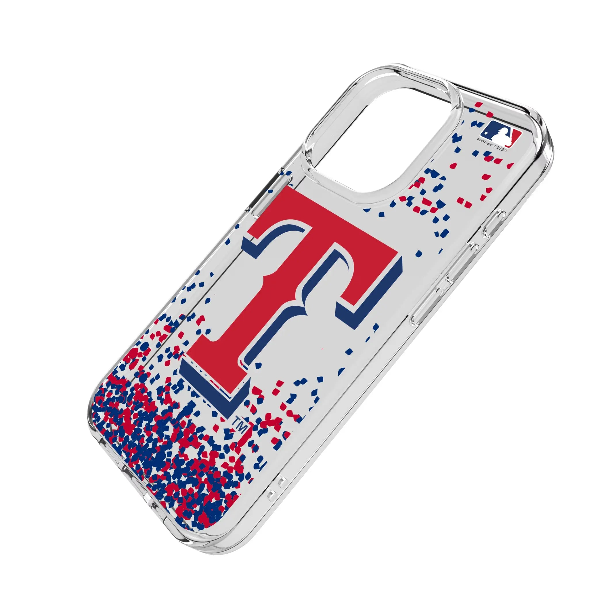 Texas Rangers Confetti Clear Phone Case for Apple iPhone