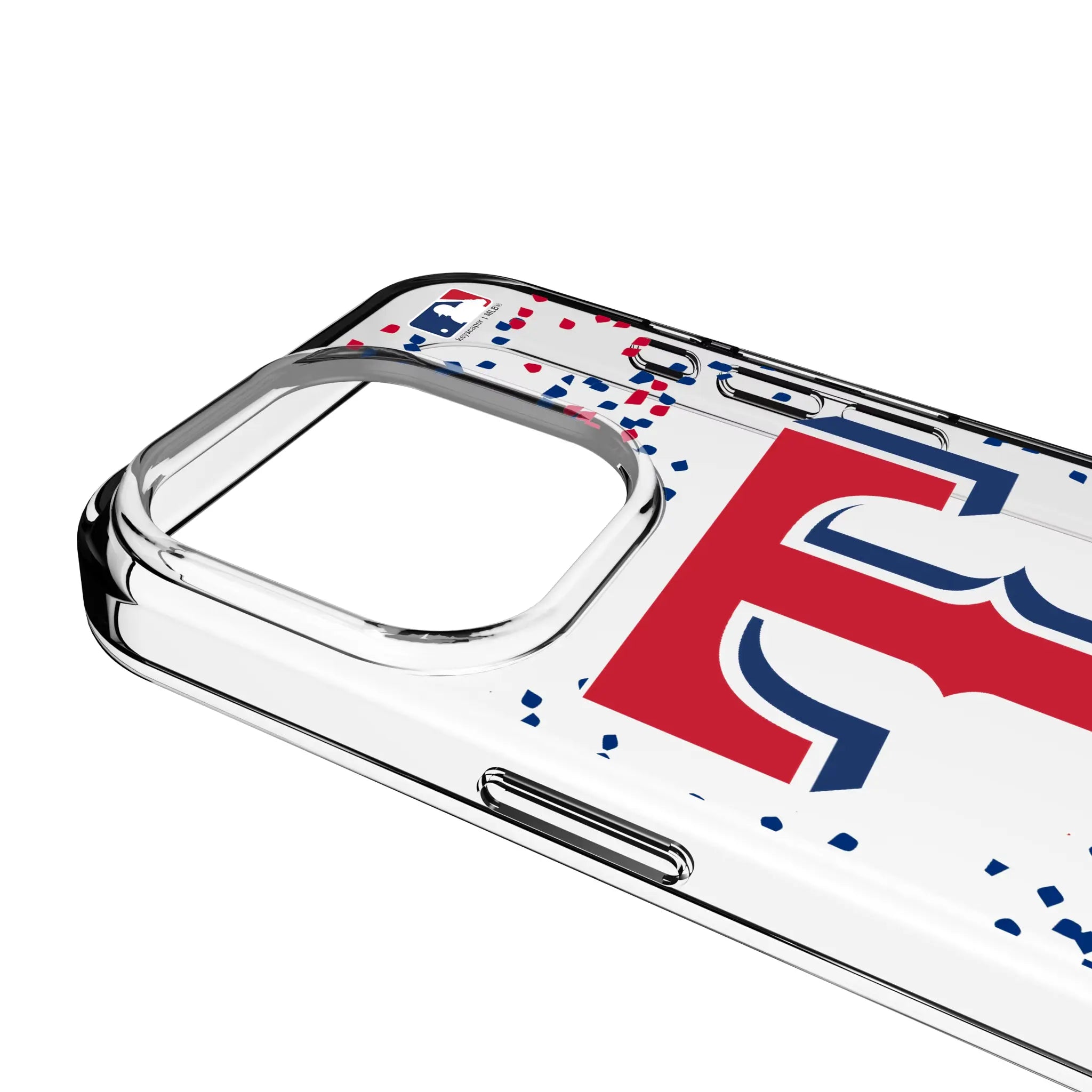 Texas Rangers Confetti Clear Phone Case for Apple iPhone