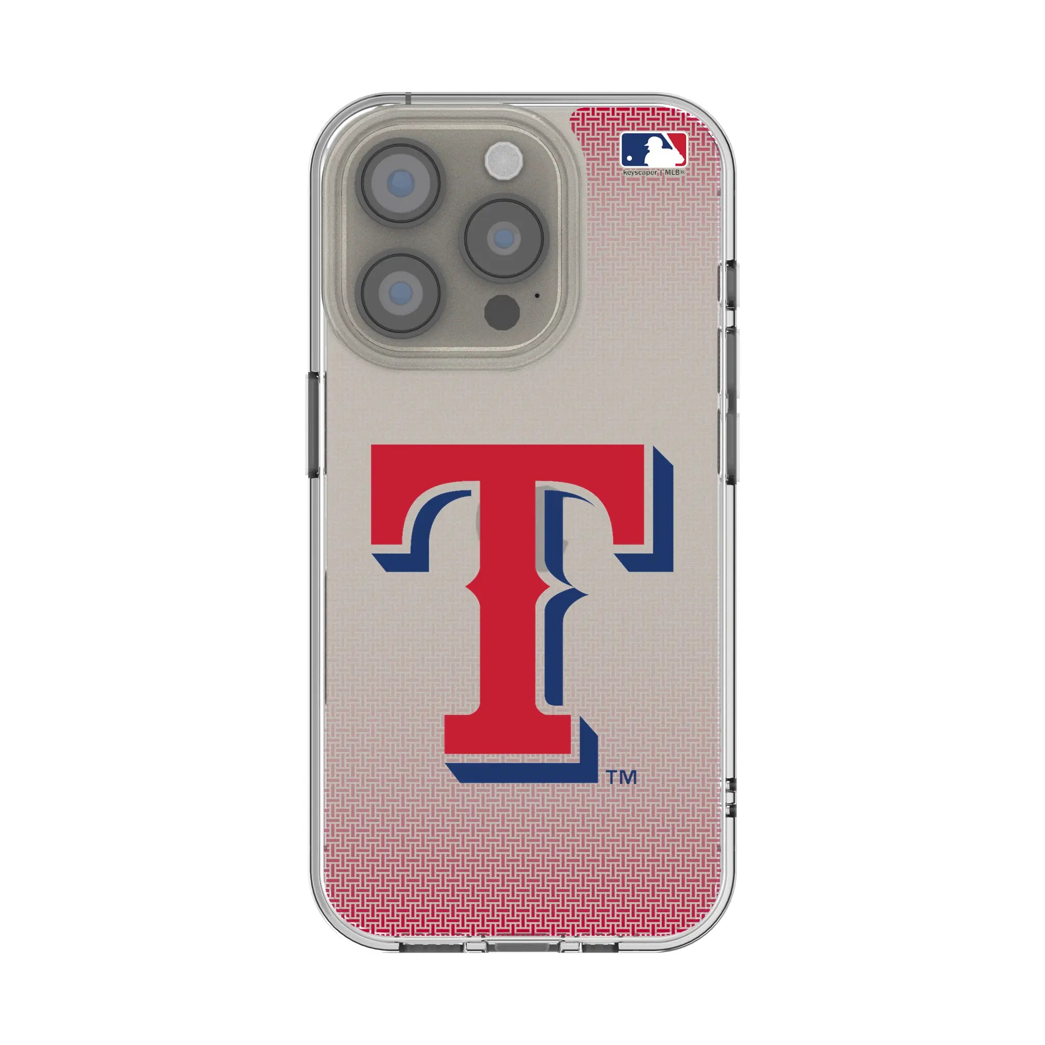 Texas Rangers Linen Clear Phone Case for Apple iPhone