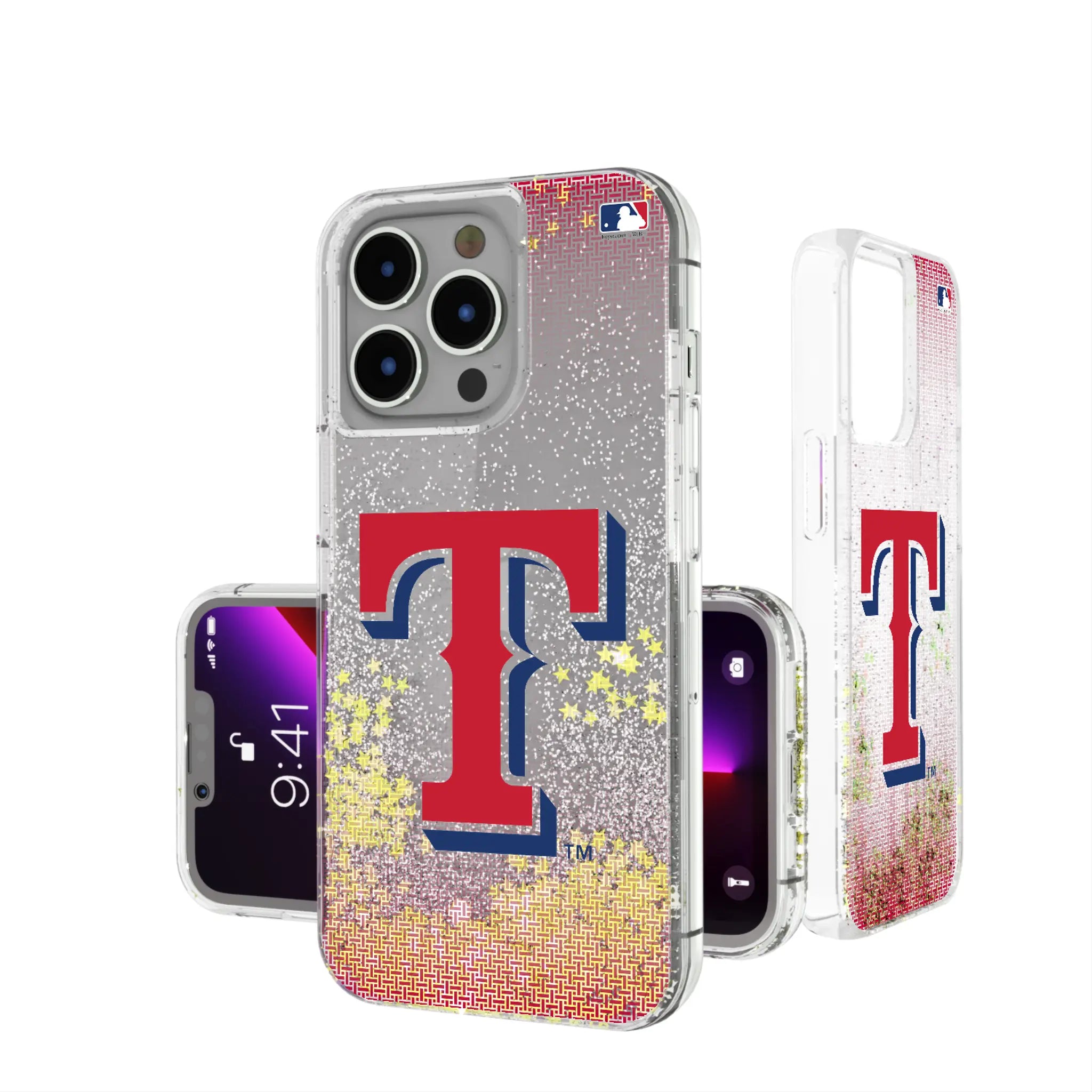 Texas Rangers Linen Glitter Phone Case