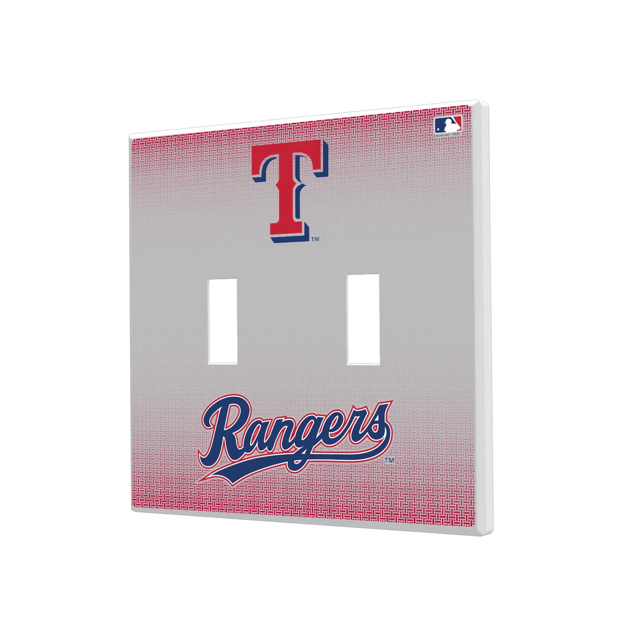 Texas Rangers Linen Hidden-Screw Light Switch Plate