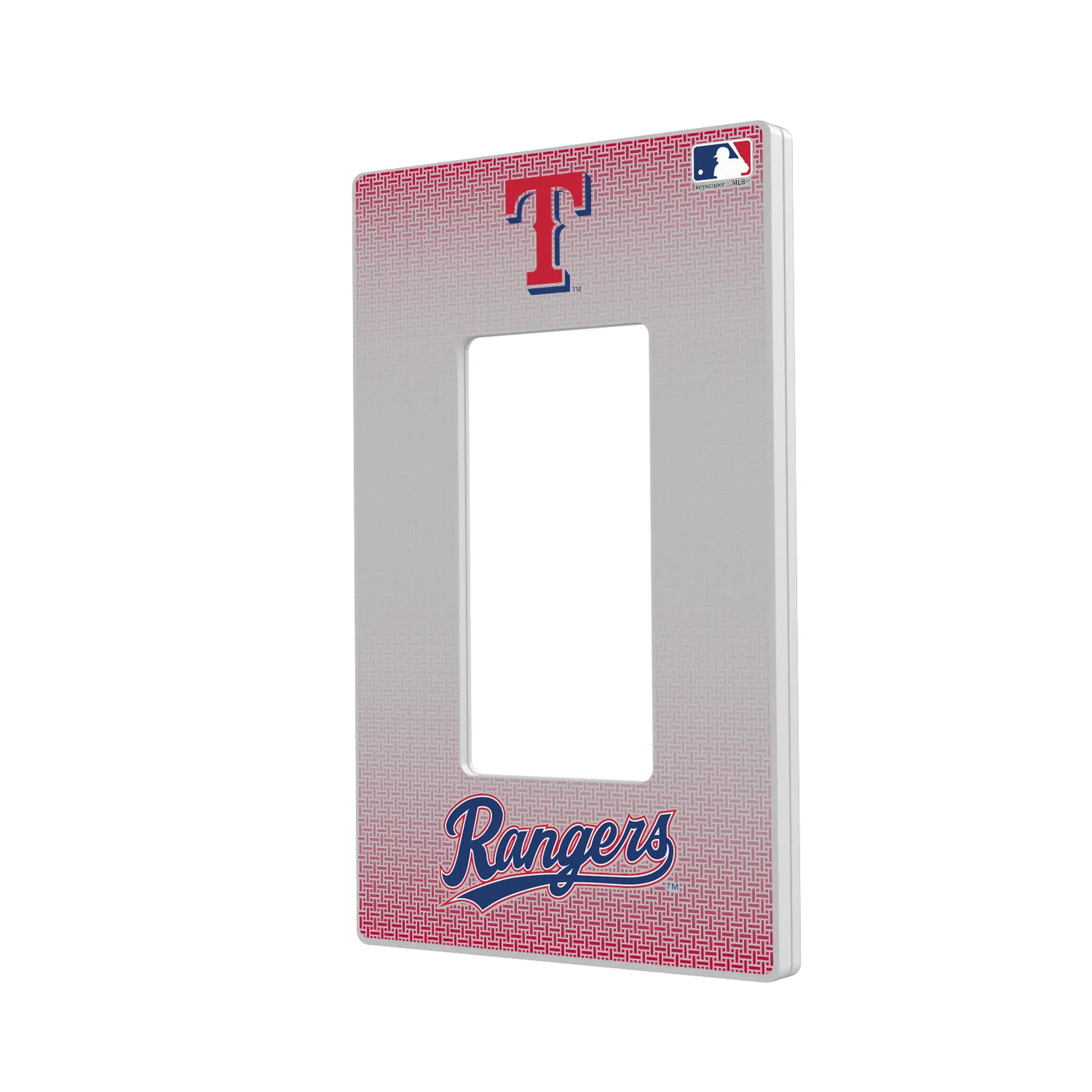 Texas Rangers Linen Hidden-Screw Light Switch Plate