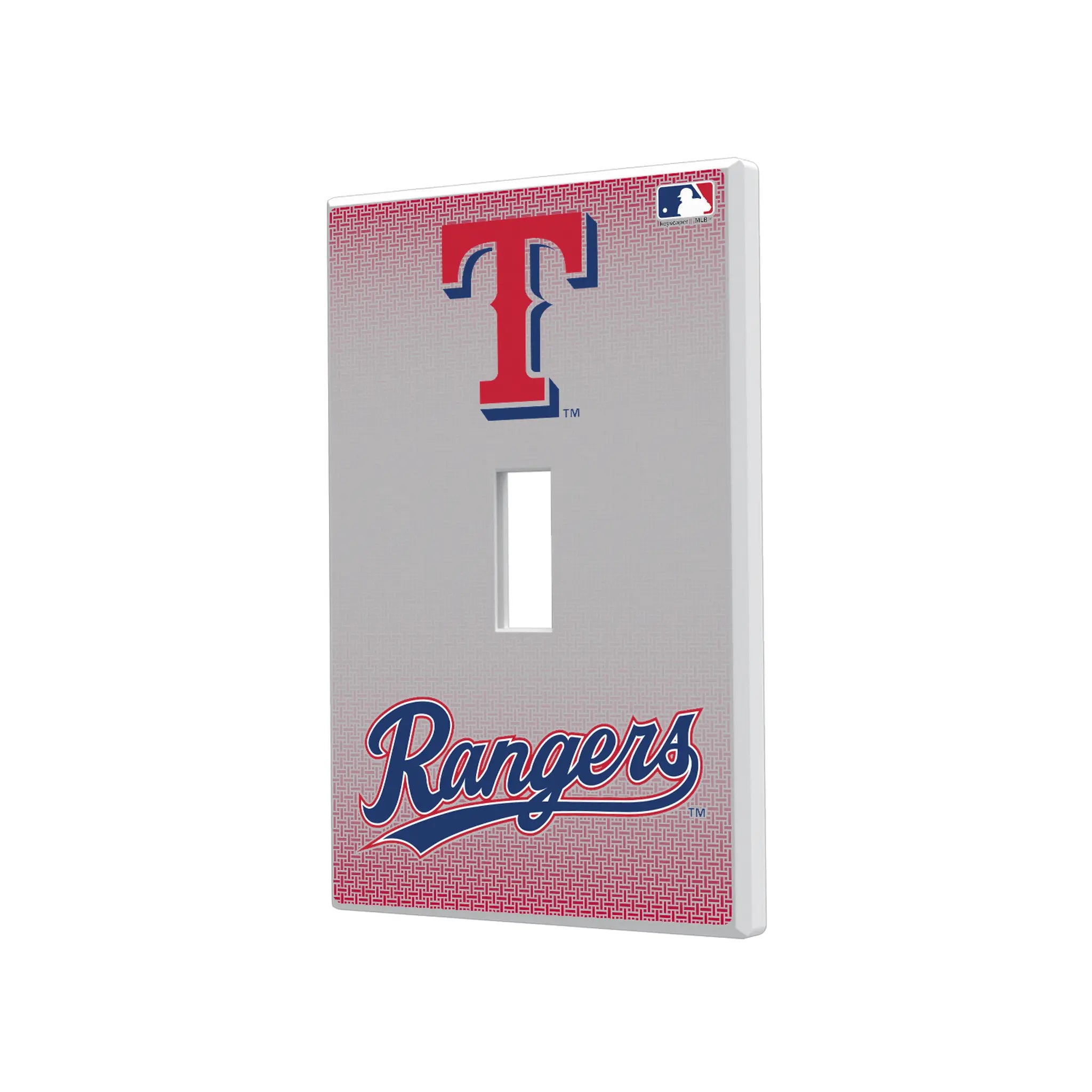 Texas Rangers Linen Hidden-Screw Light Switch Plate