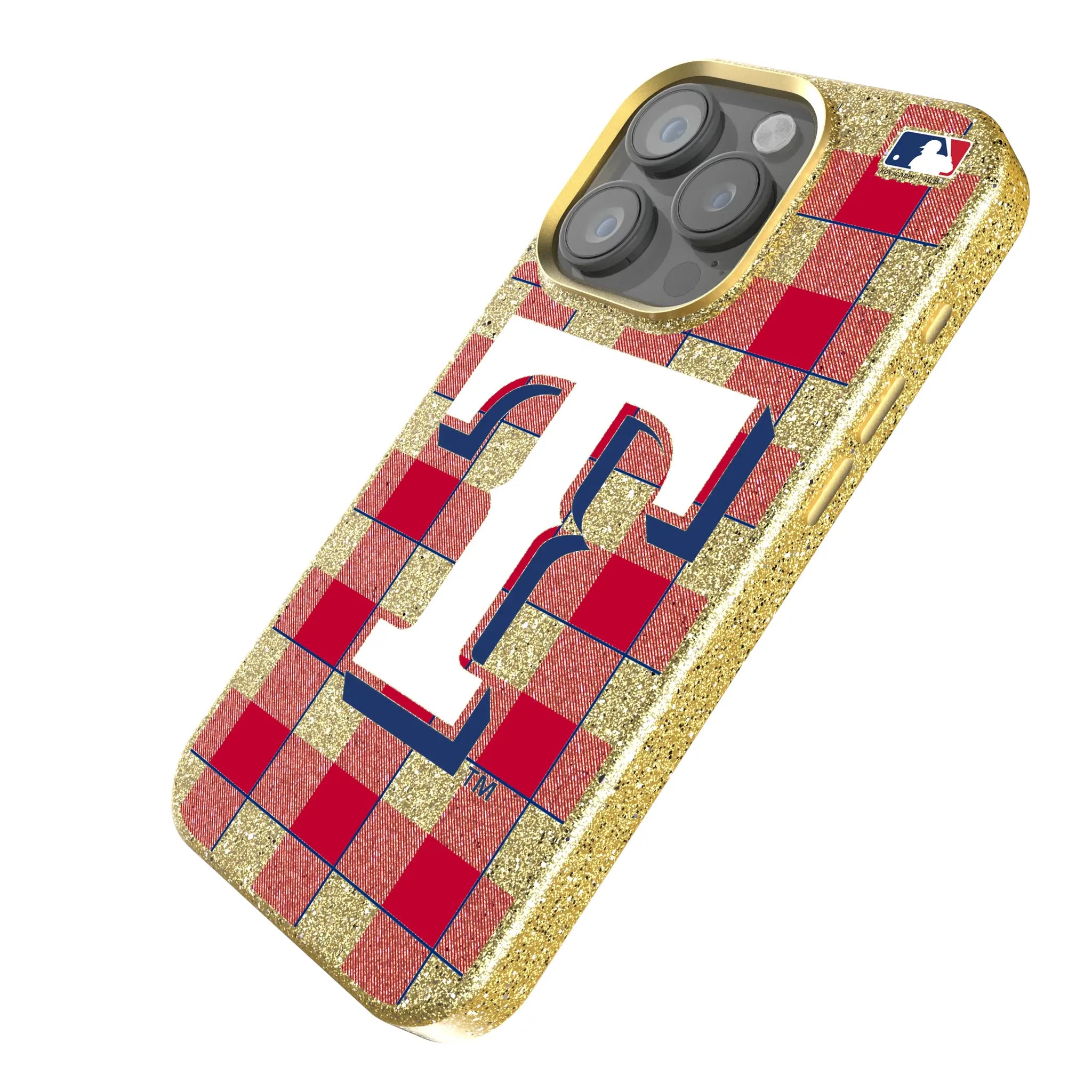 Texas Rangers Plaid Bling Phone Case