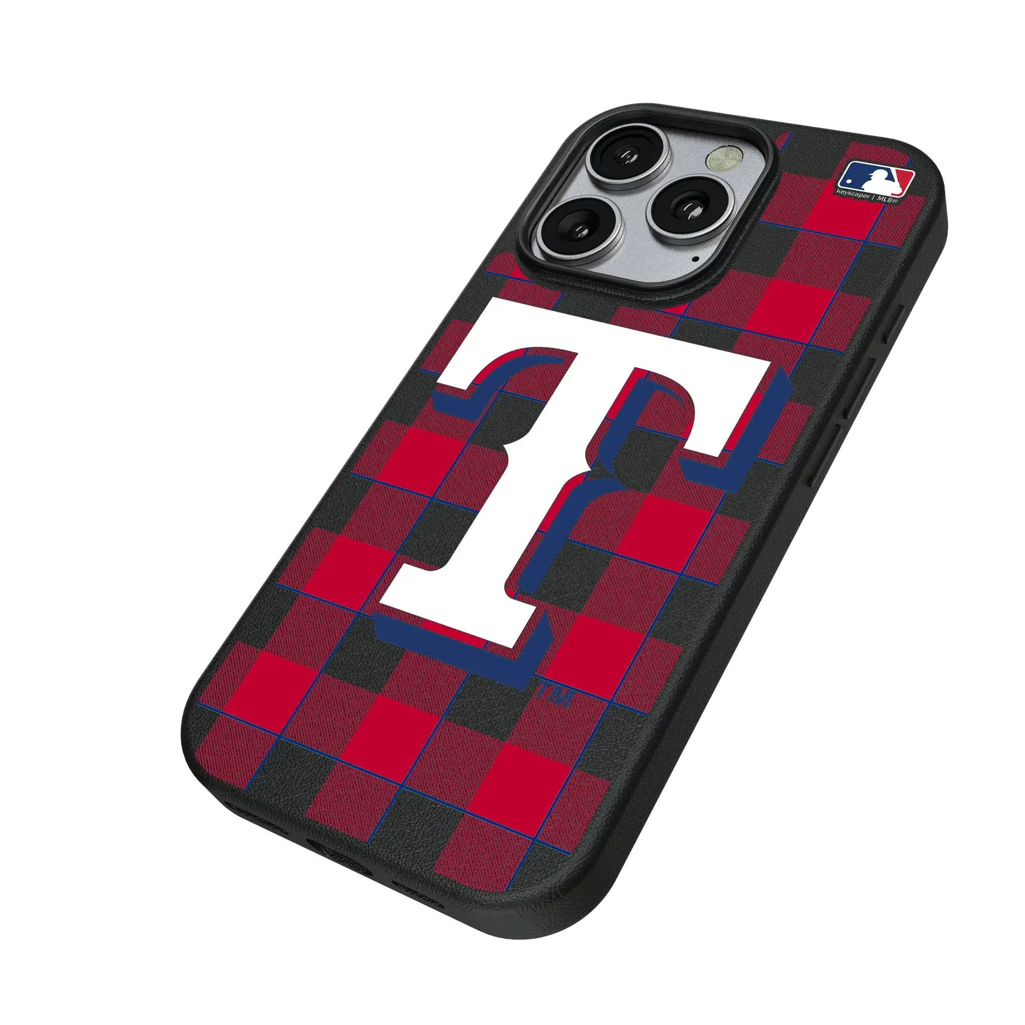 Texas Rangers Plaid MagSafe Compatible Phone Case for Apple iPhone
