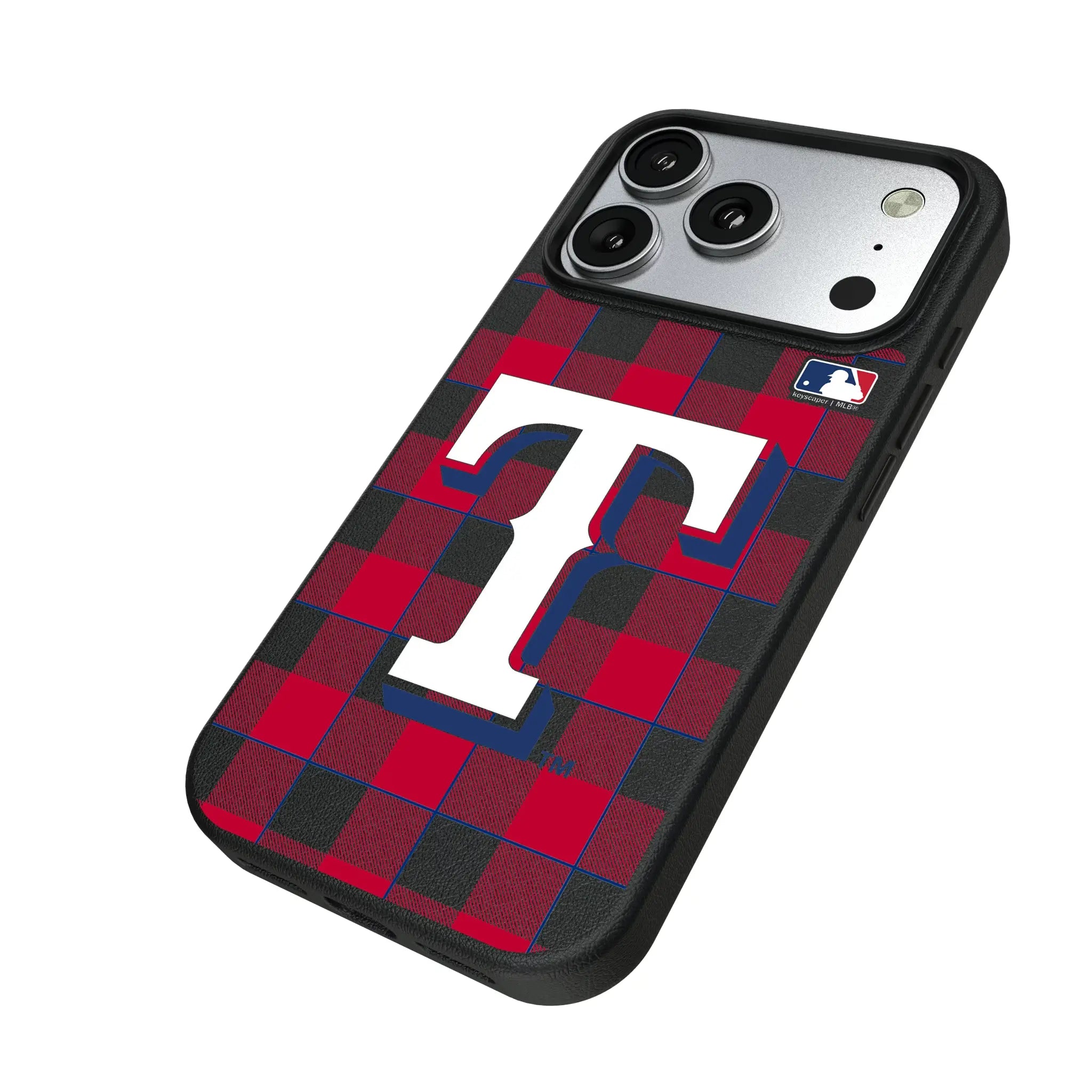 Texas Rangers Plaid MagSafe Compatible Phone Case for Apple iPhone