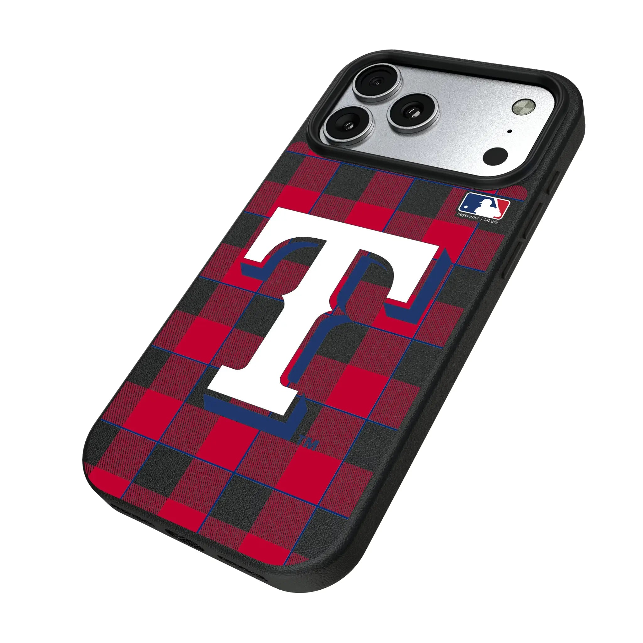 Texas Rangers Plaid MagSafe Compatible Phone Case for Apple iPhone