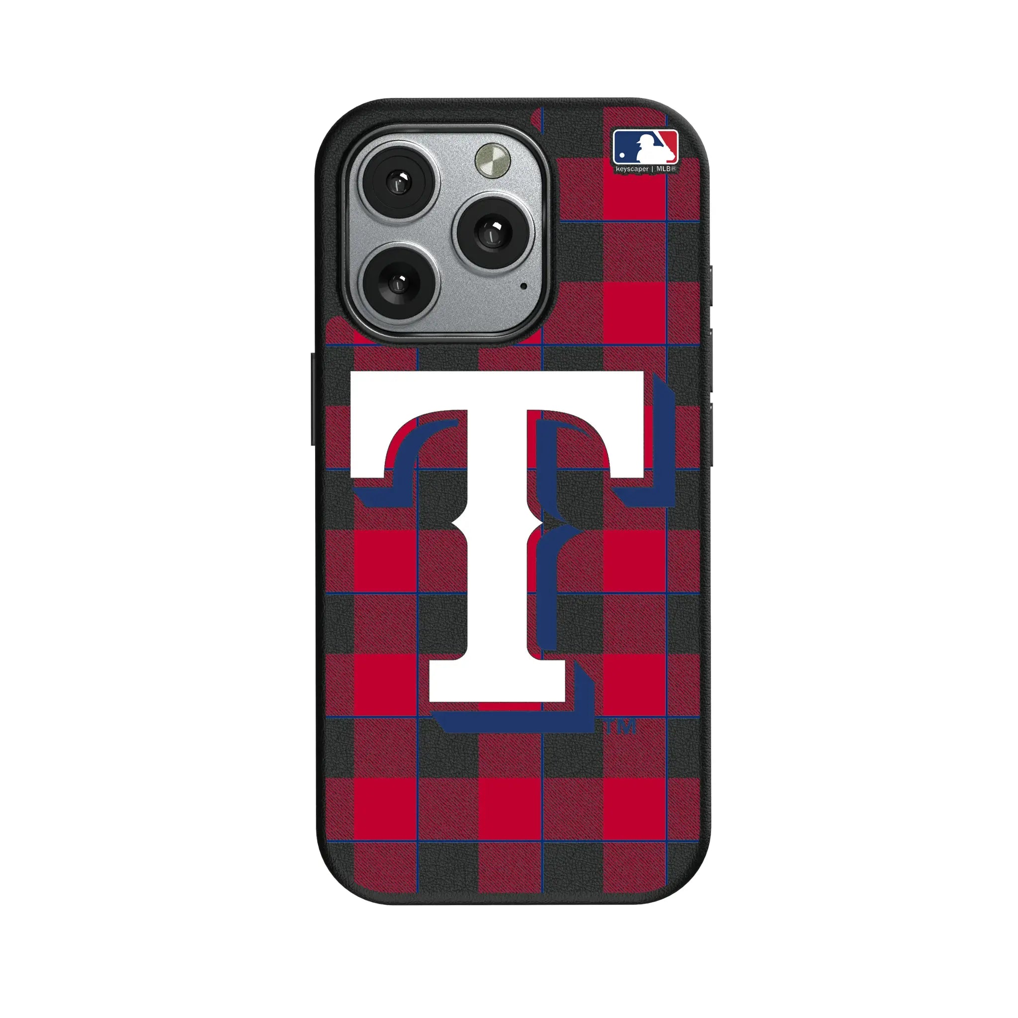 Texas Rangers Plaid MagSafe Compatible Phone Case for Apple iPhone