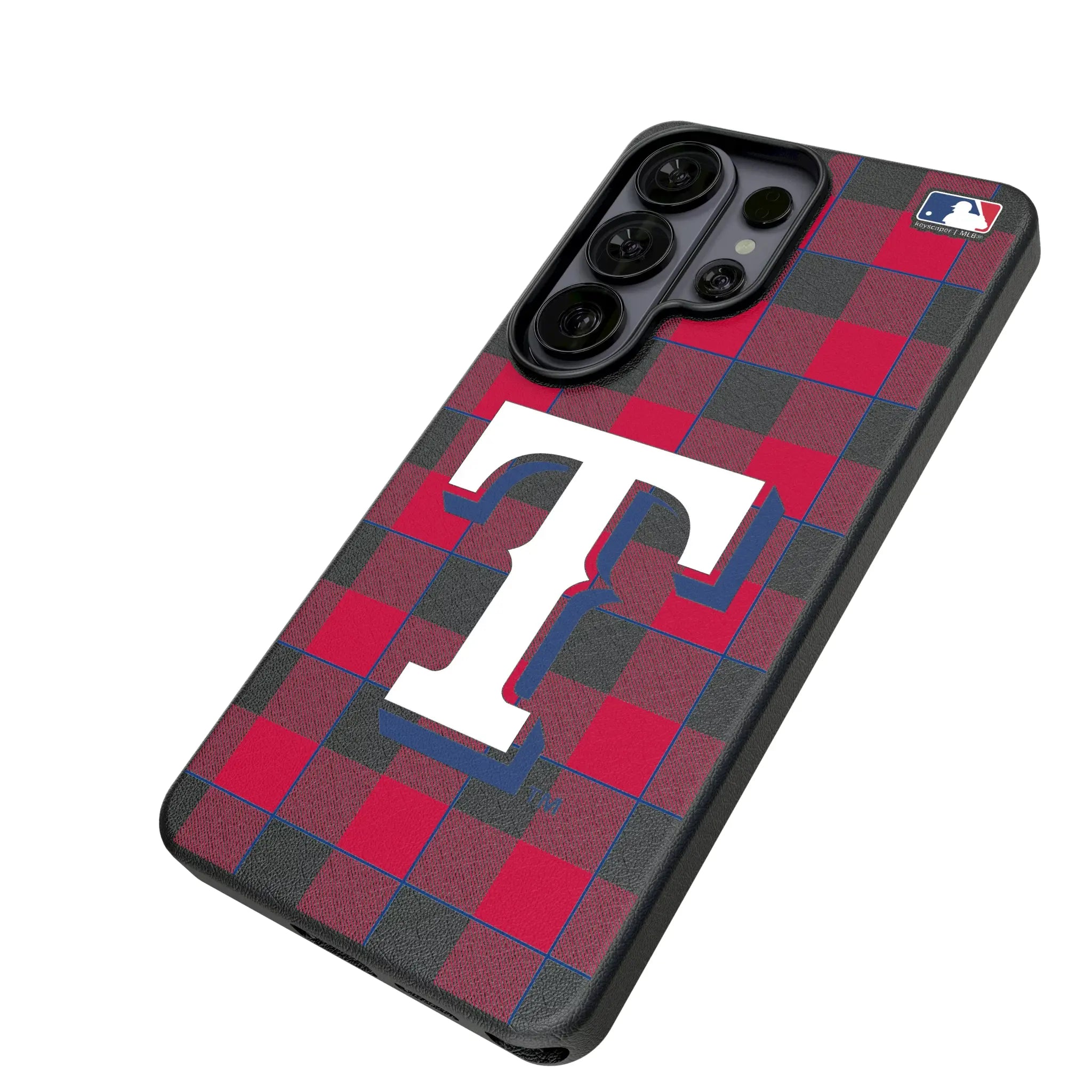 Texas Rangers Plaid MagSafe Compatible Phone Case for Samsung Galaxy