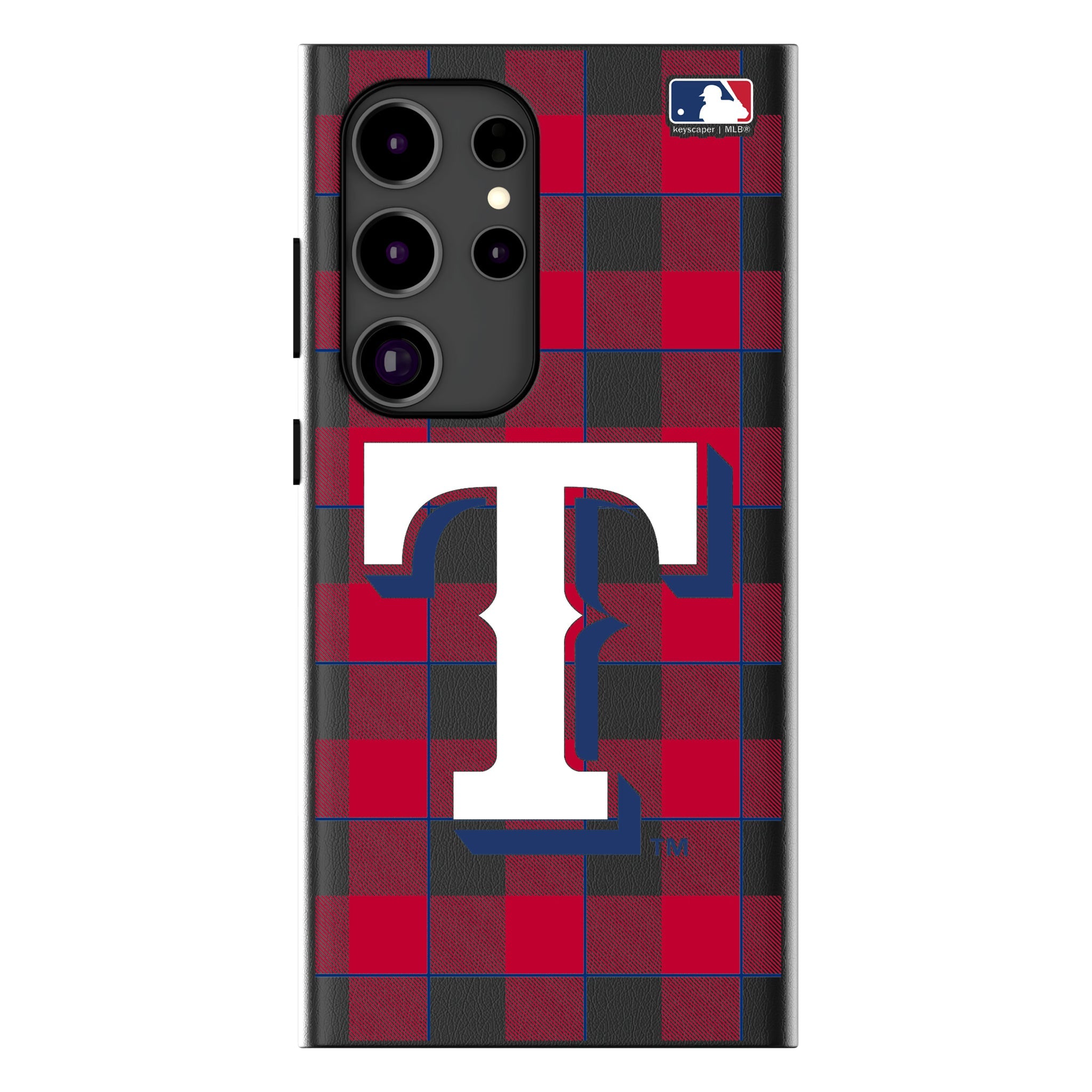 Texas Rangers Plaid MagSafe Compatible Phone Case for Samsung Galaxy