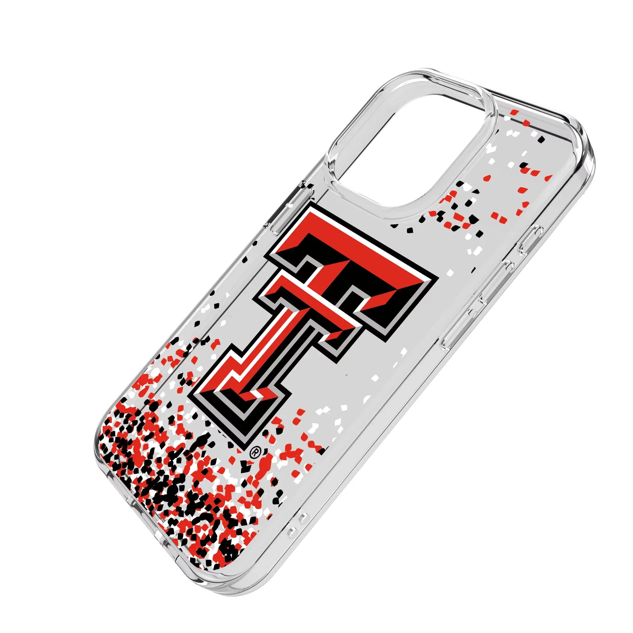 Texas Tech Red Raiders Confetti Clear Phone Case for Apple iPhone