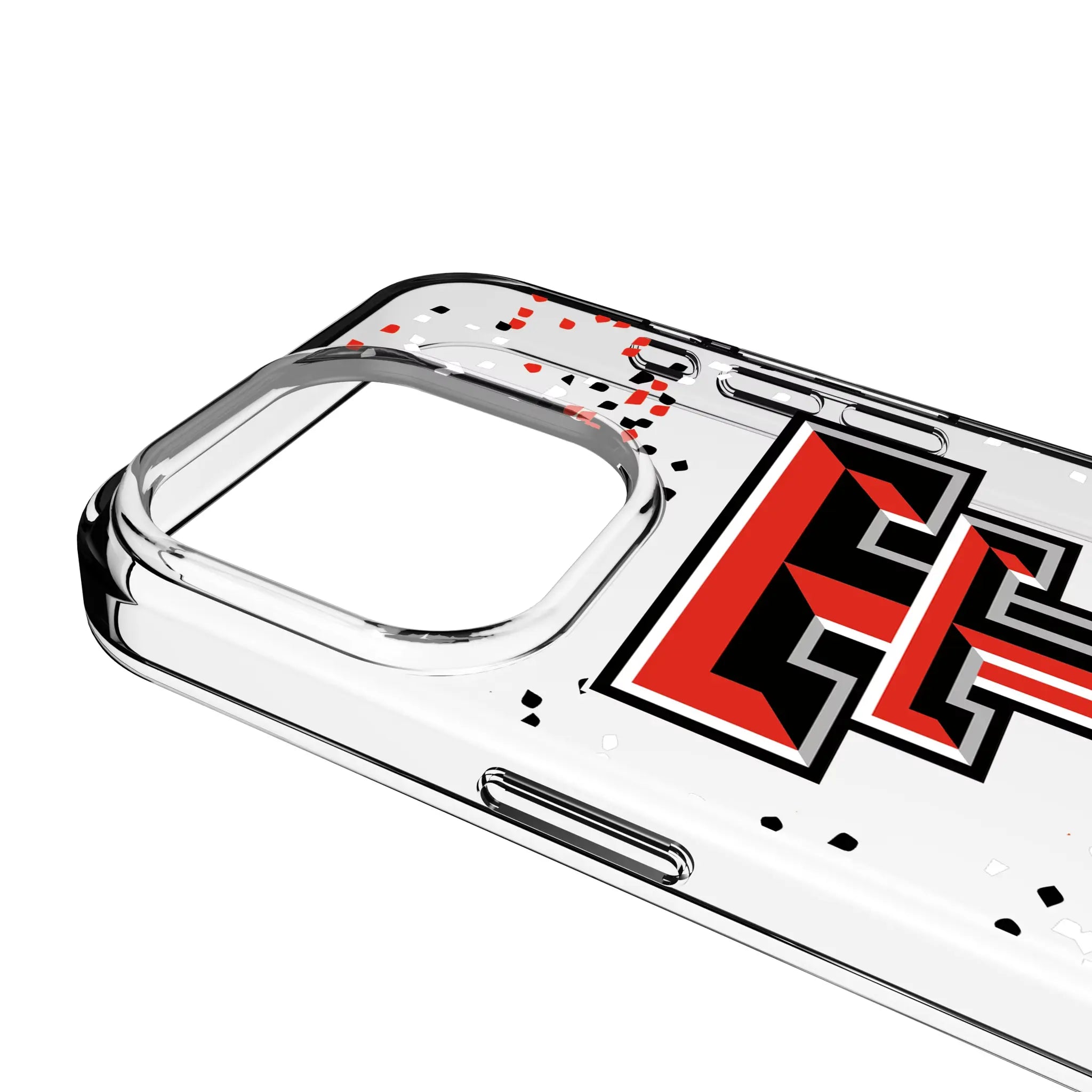 Texas Tech Red Raiders Confetti Clear Phone Case for Apple iPhone