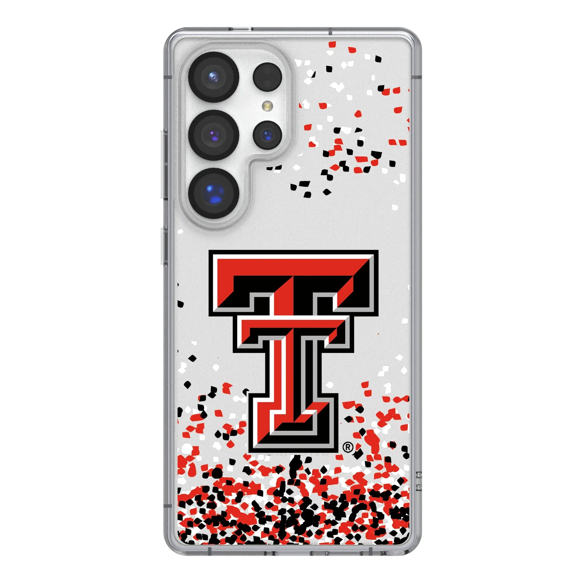 Texas Tech Red Raiders Confetti Clear Phone Case for Samsung Galaxy