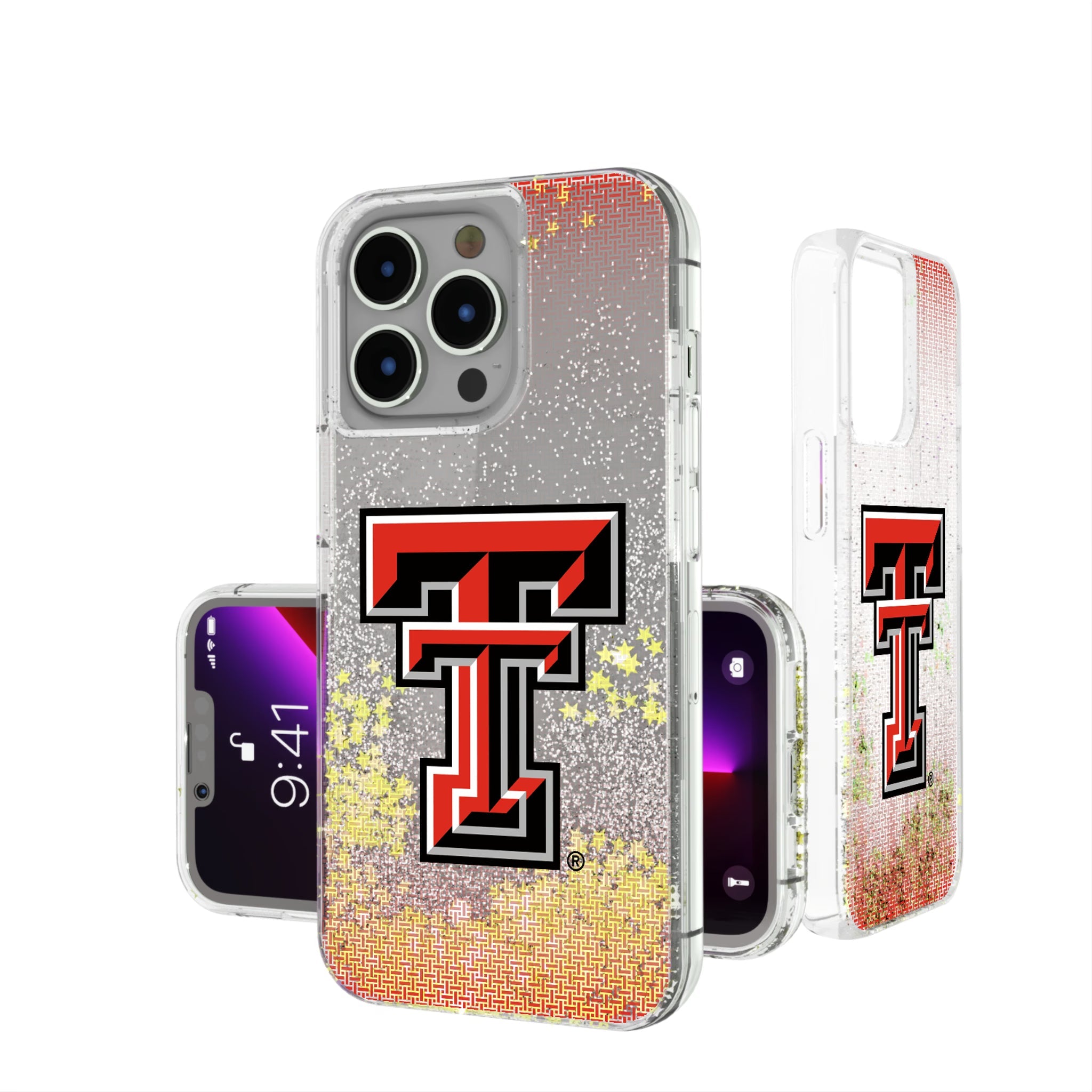 Texas Tech Red Raiders Linen Glitter Phone Case - Sports Gifts, Sports Memorabilia, Sports Collectibles, Fan Shop