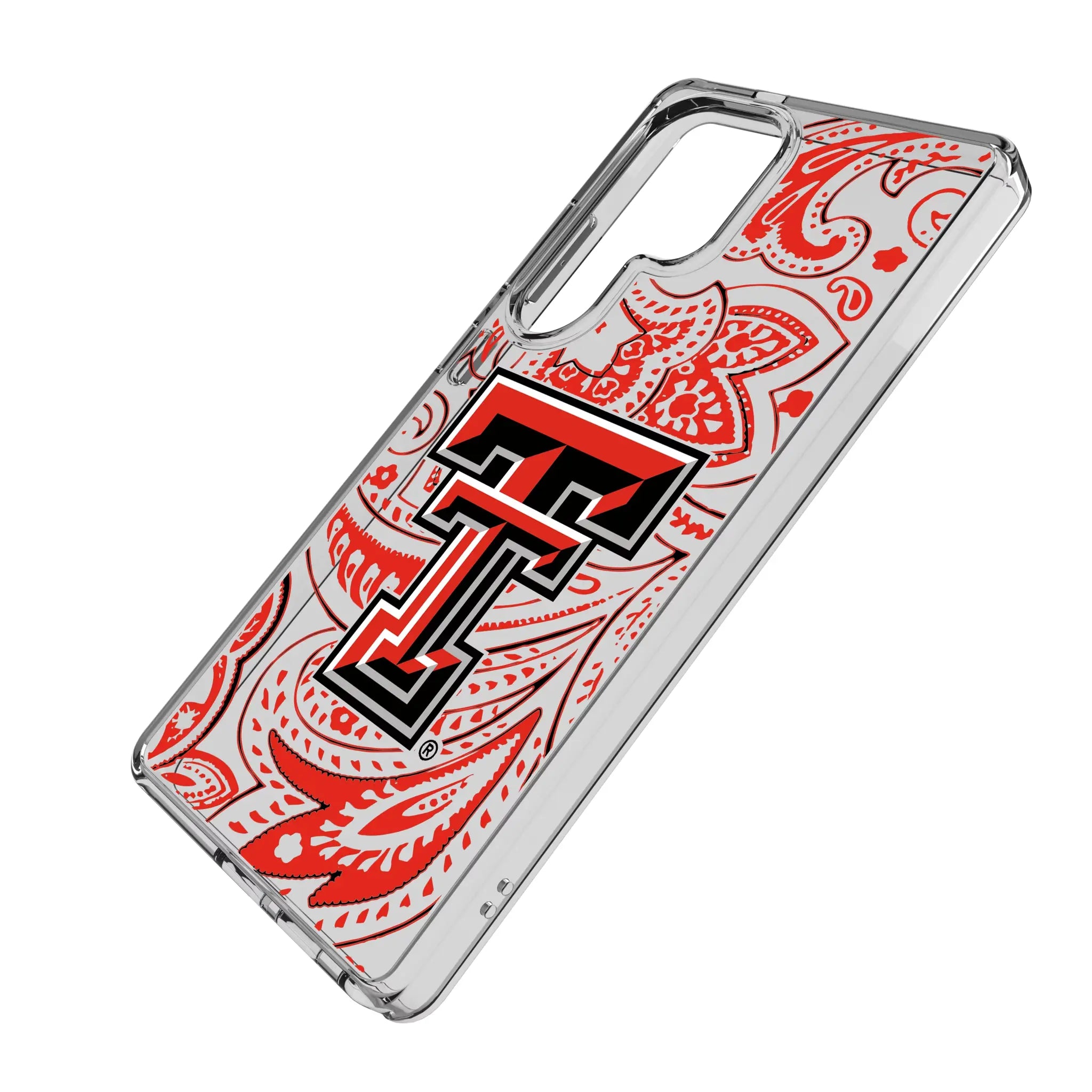 Texas Tech Red Raiders Paisley Clear Phone Case for Samsung Galaxy