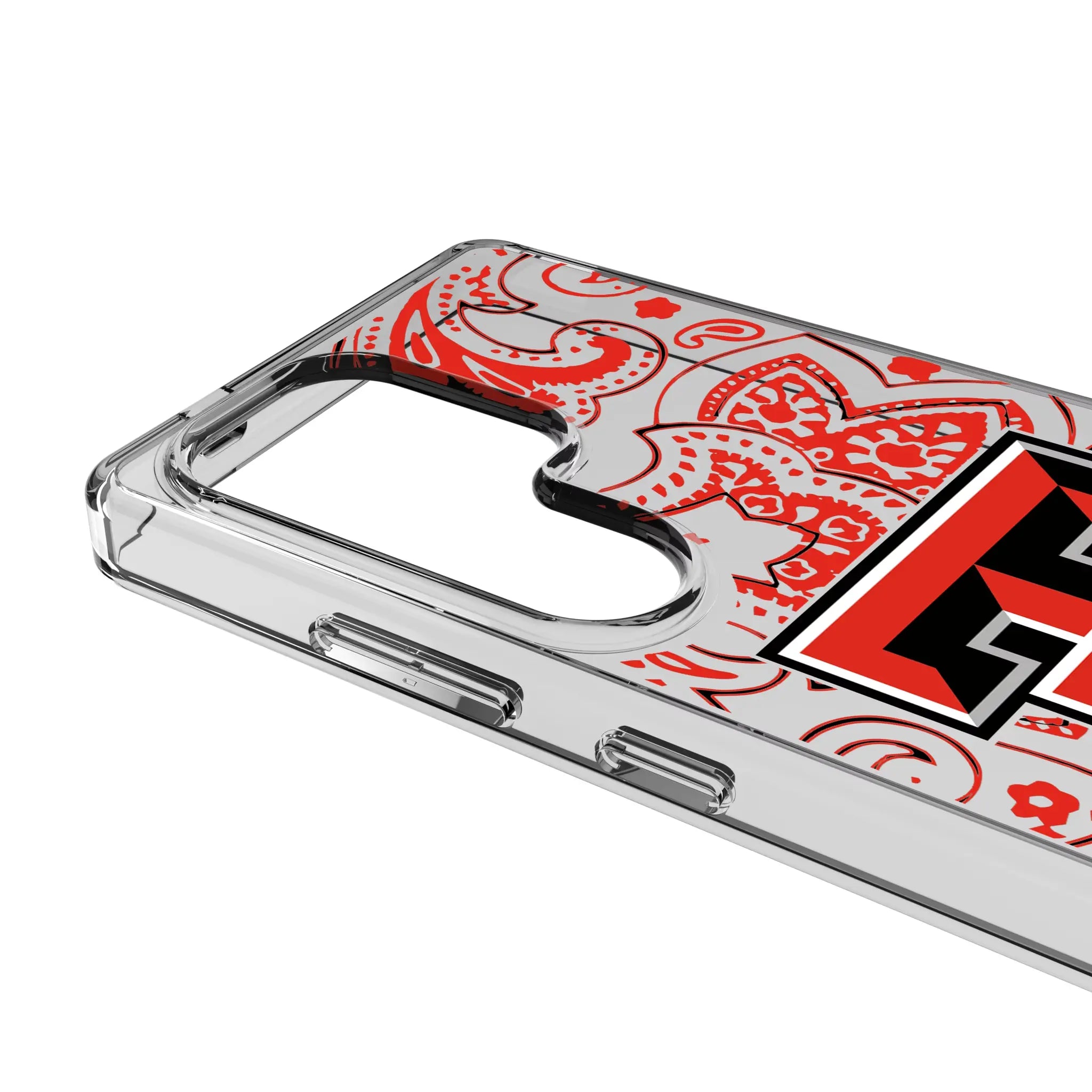 Texas Tech Red Raiders Paisley Clear Phone Case for Samsung Galaxy