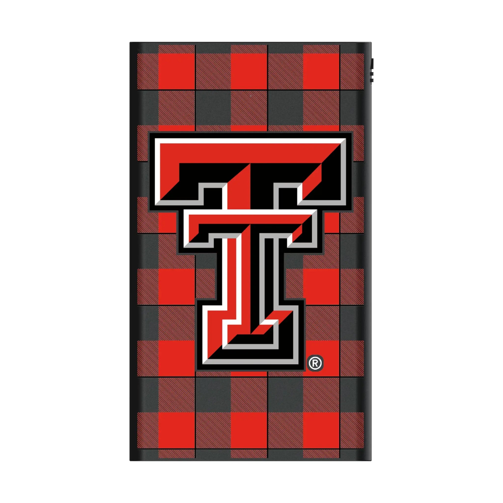 Texas Tech Red Raiders Plaid 5000mAh Flat Powerbank