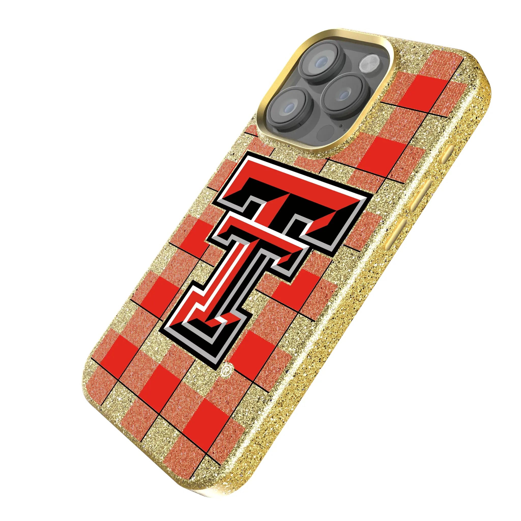 Texas Tech Red Raiders Plaid Bling Phone Case