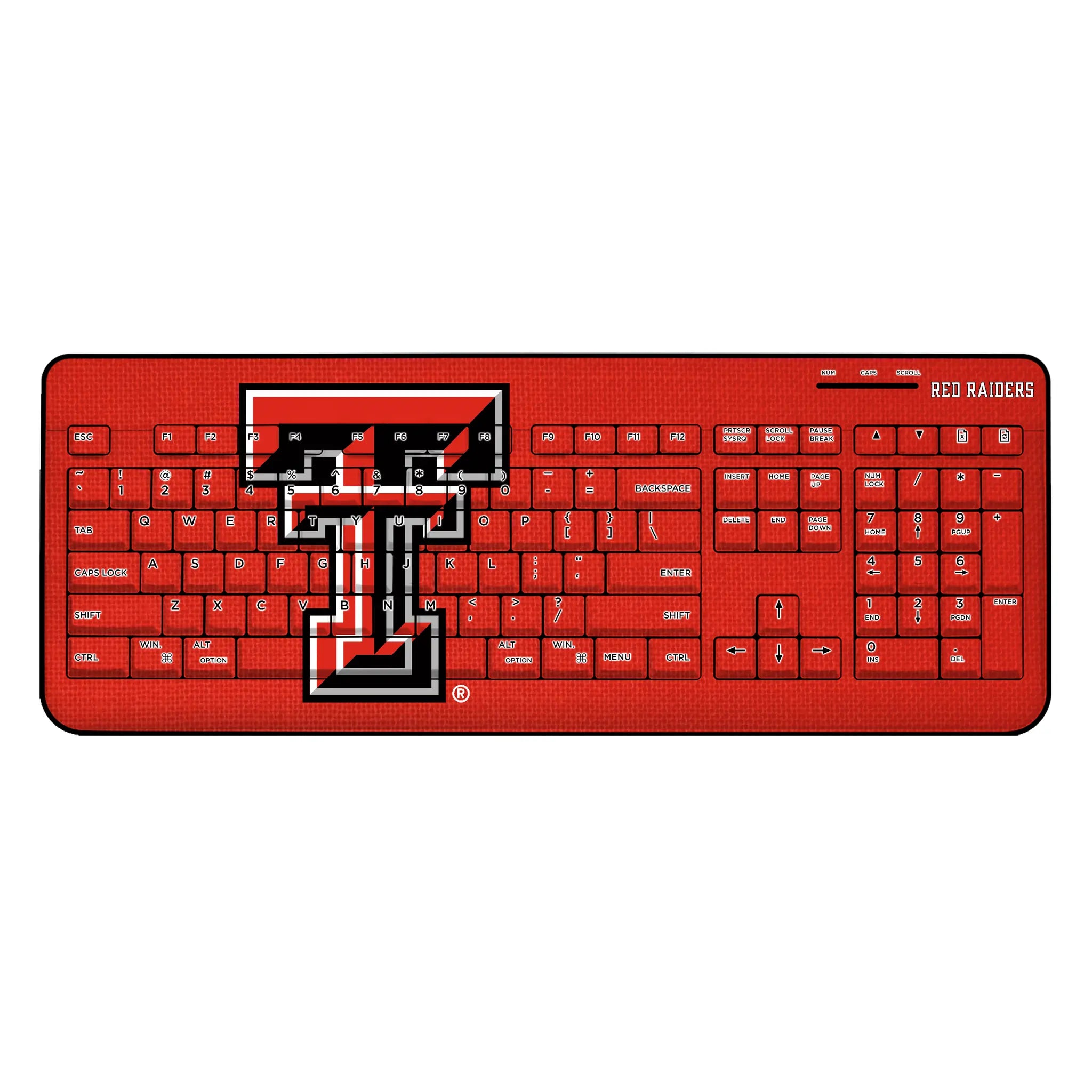 Texas Tech Red Raiders Solid Wireless USB Keyboard