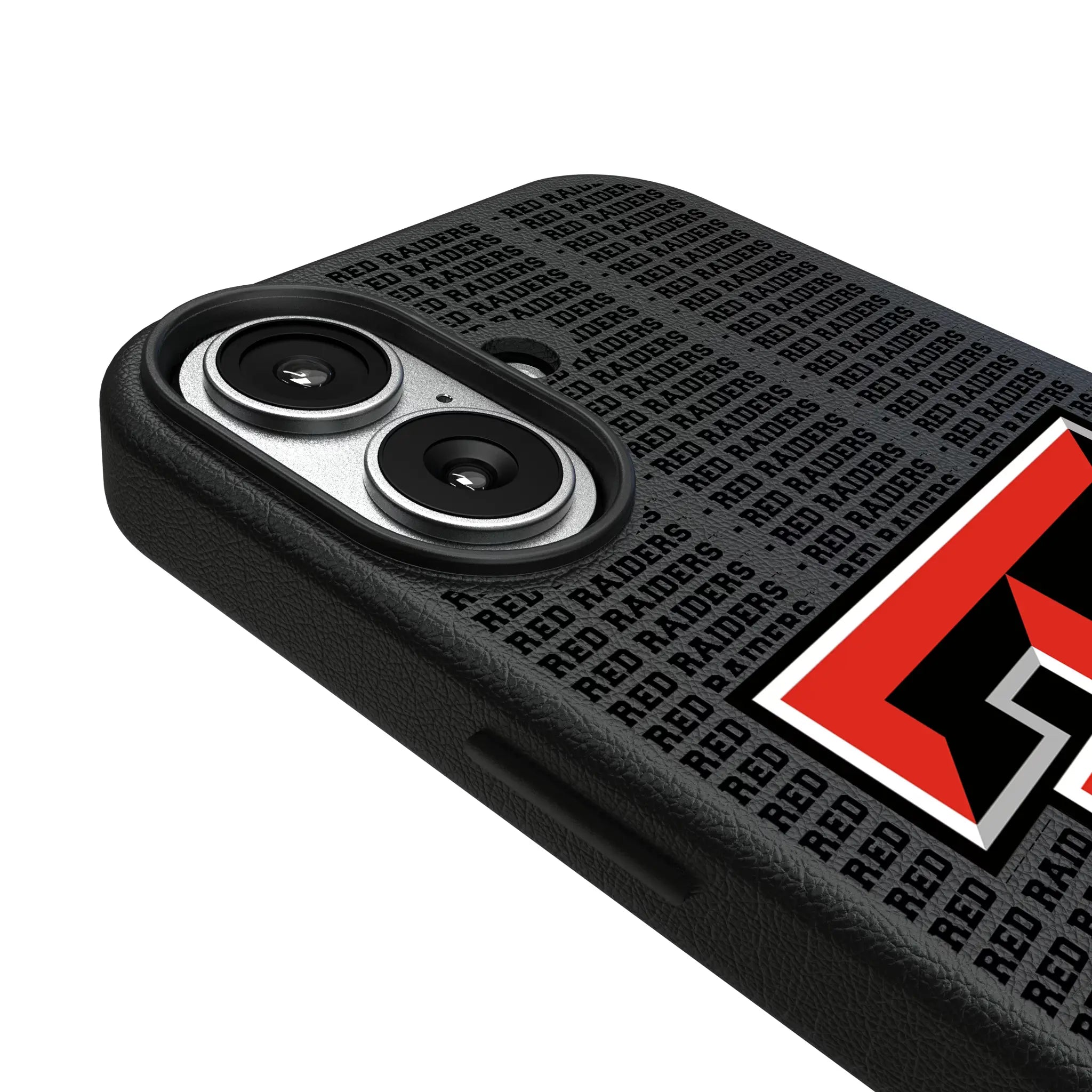Texas Tech Red Raiders Text Backdrop MagSafe Compatible Phone Case for Apple iPhone