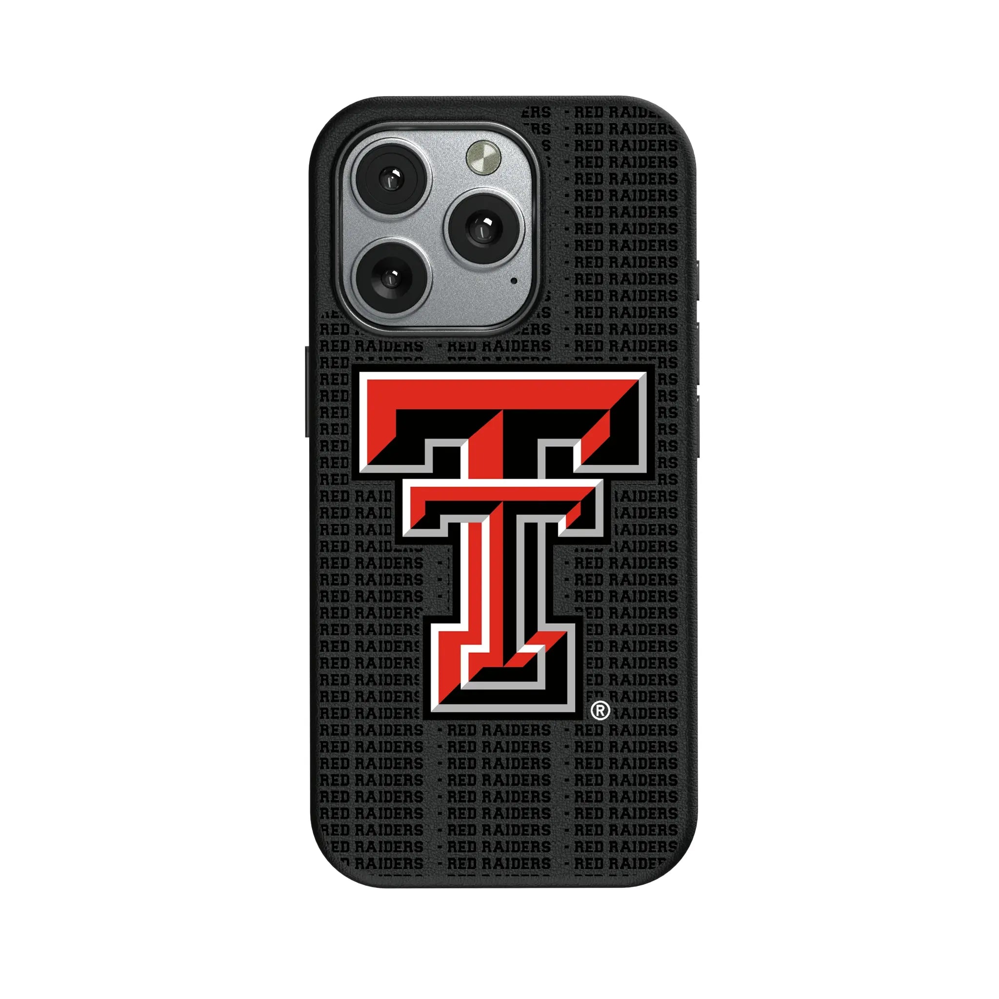 Texas Tech Red Raiders Text Backdrop MagSafe Compatible Phone Case for Apple iPhone