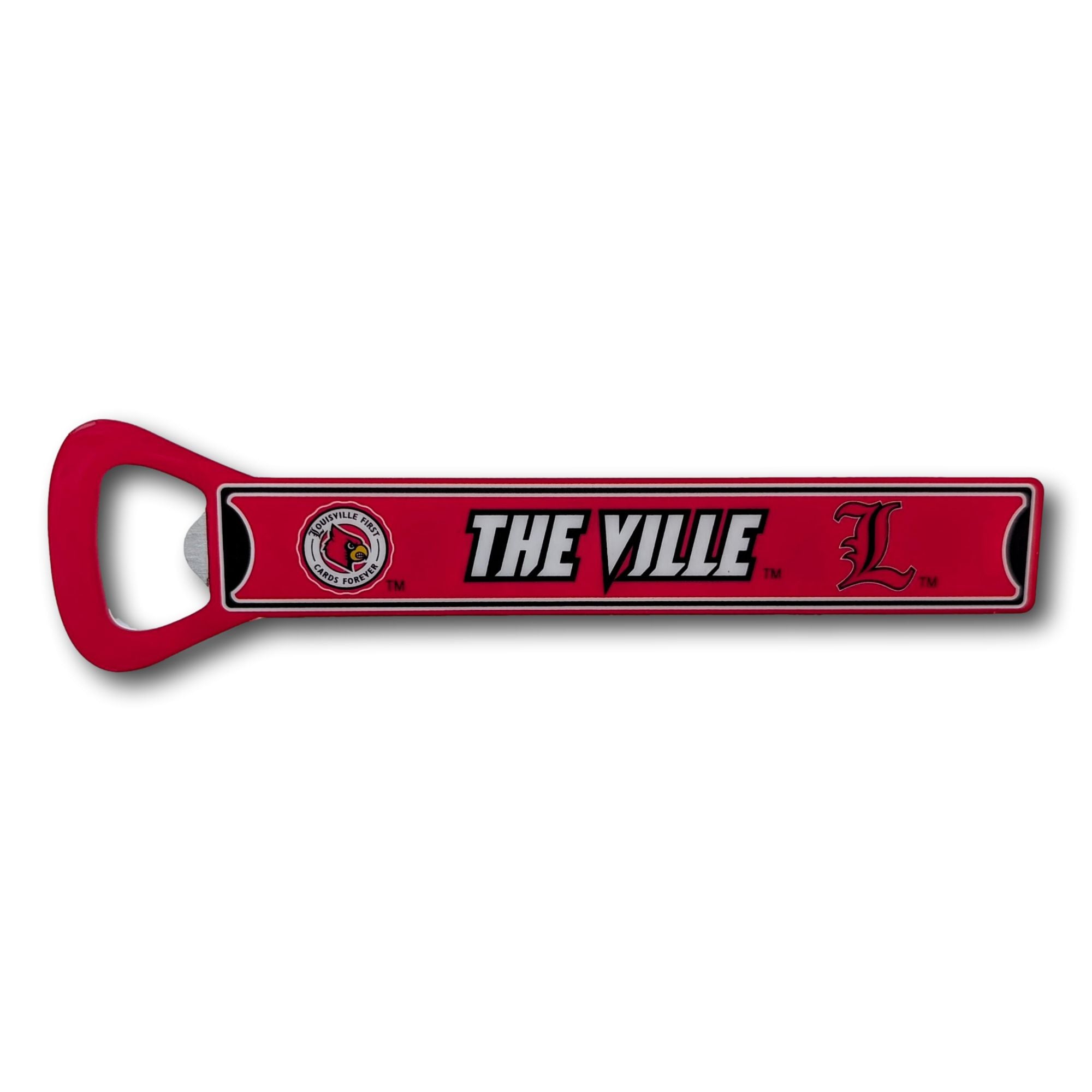 Louisville Cardinals - The Ville - Steel Bottle Opener