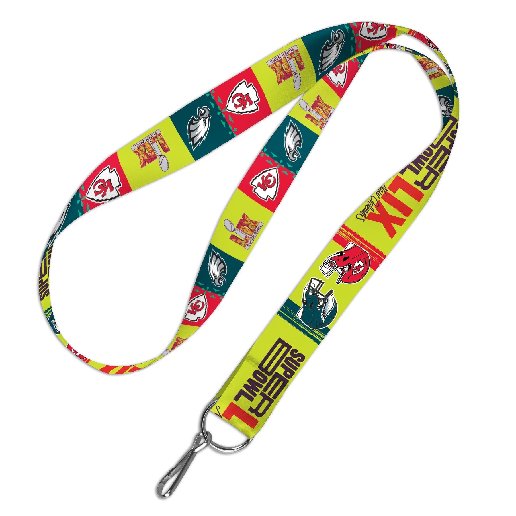 Philadelphia Eagles & Kansas City Chiefs Super Bowl LIX Dueling Lanyard - Sports Collectibles, Sports Memorabilia, Sports Fan Shop, Sports Gifts