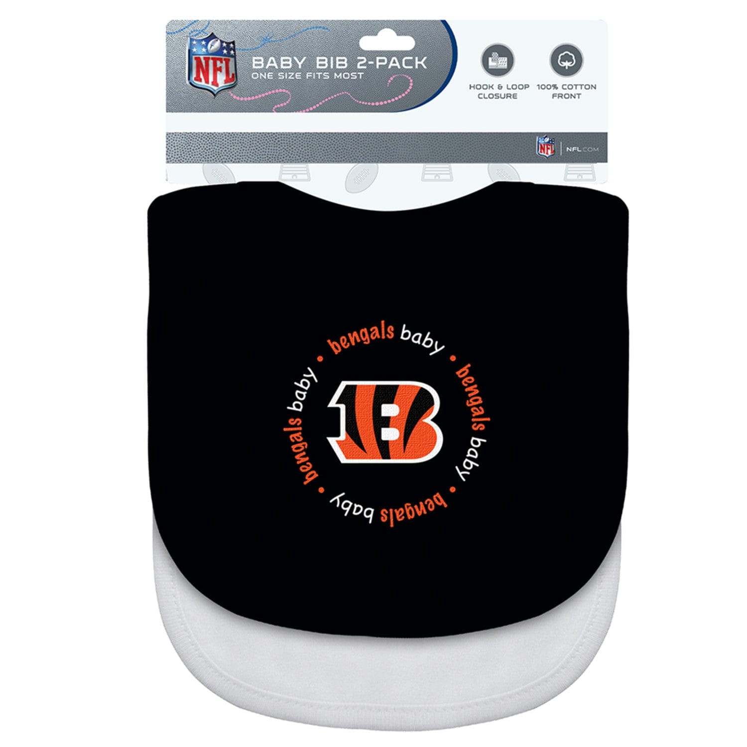Cincinnati Bengals Baby Bibs 2-Pack: Perfect for Little Fans! - Sports Gifts, Sports Memorabilia, Sports Collectibles, Fan Shop