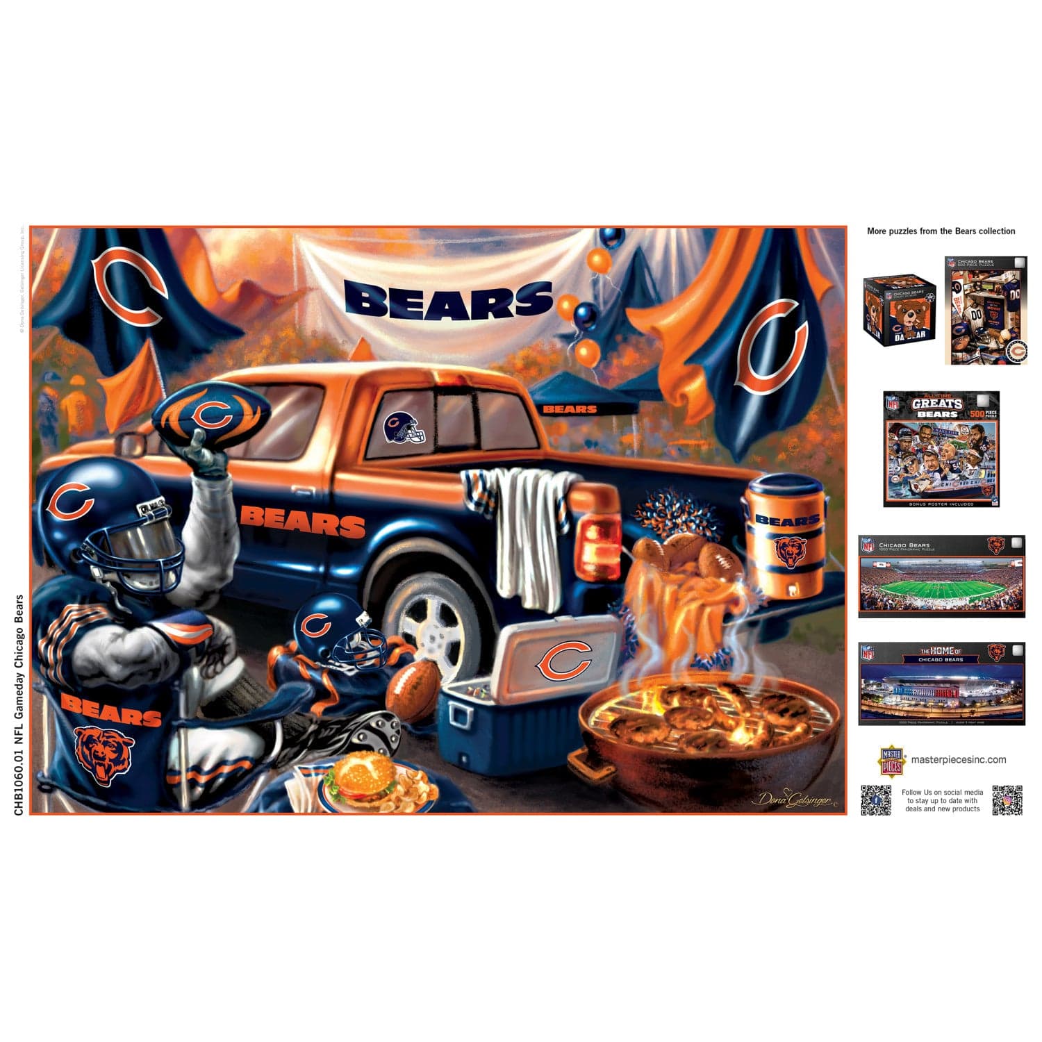 Chicago Bears Gameday 1000 Piece Jigsaw Puzzle - Sports Gifts, Sports Memorabilia, Sports Collectibles, Fan Shop
