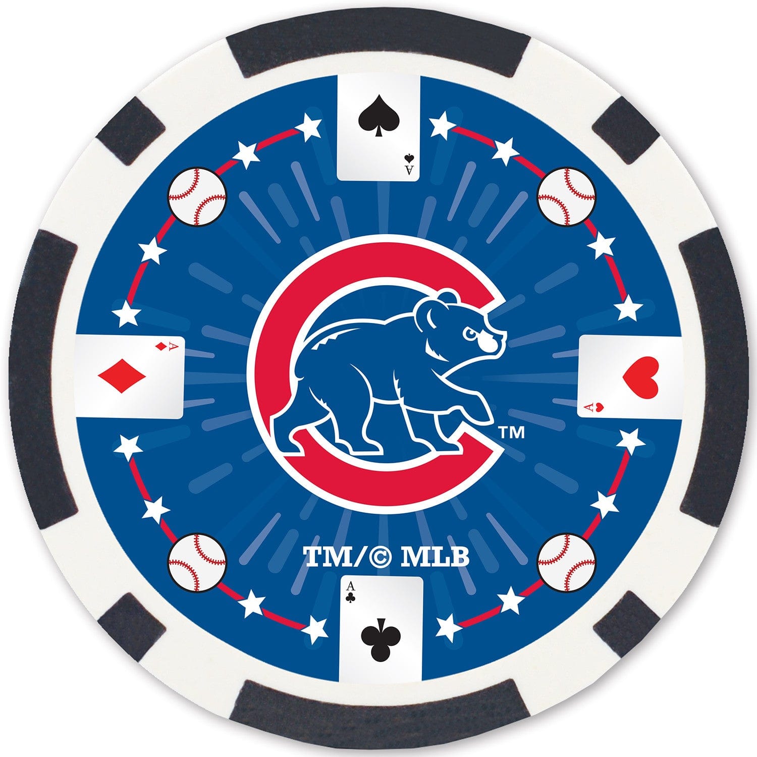 Chicago Cubs 100 Piece Poker Chip Set - Sports Gifts, Sports Memorabilia, Sports Collectibles, Fan Shop