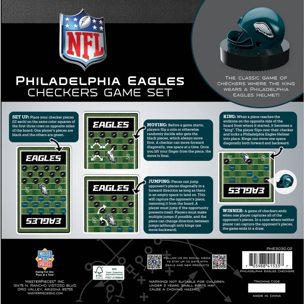 Philadelphia Eagles Checkers Game
