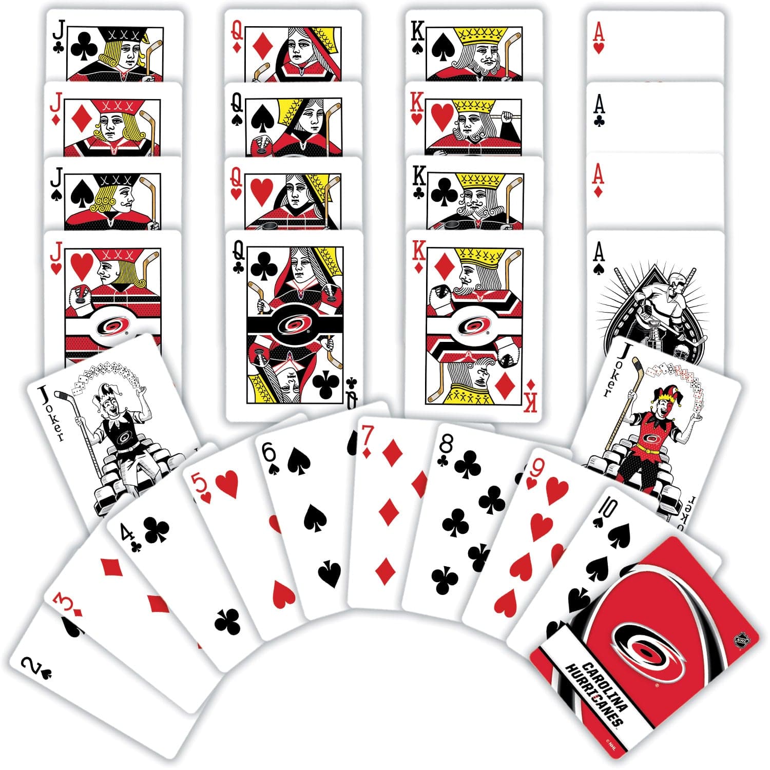 Carolina Hurricanes 54-Card Deck Playing Cards - Sports Gifts, Sports Memorabilia, Sports Collectibles, Fan Shop