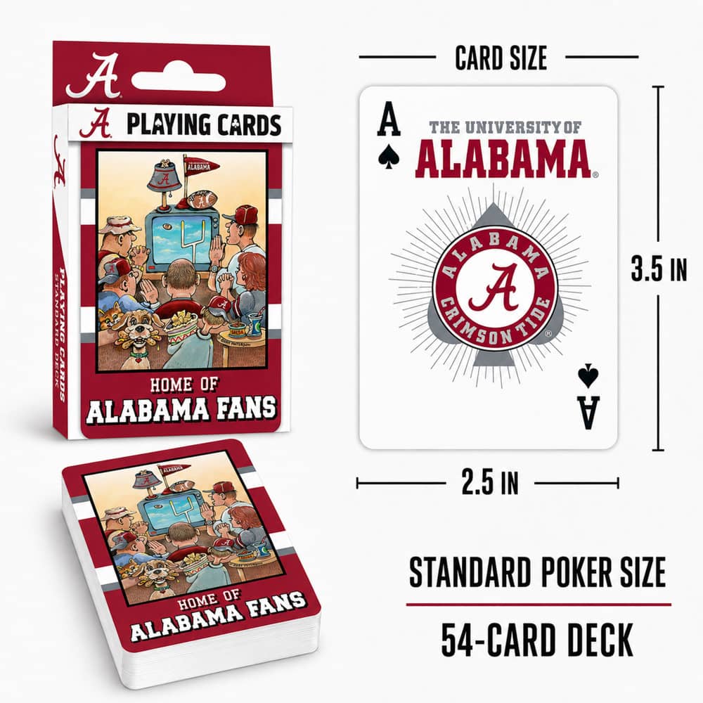 Alabama Crimson Tide Fan Deck Playing Cards - 54 Card Collector's Set