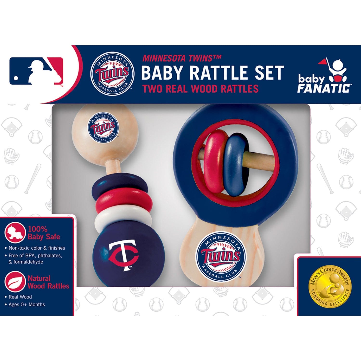 Minnesota Twins Baby Rattles 2-Pack - Perfect for Little Fans! - Sports Gifts, Sports Memorabilia, Sports Collectibles, Fan Shop